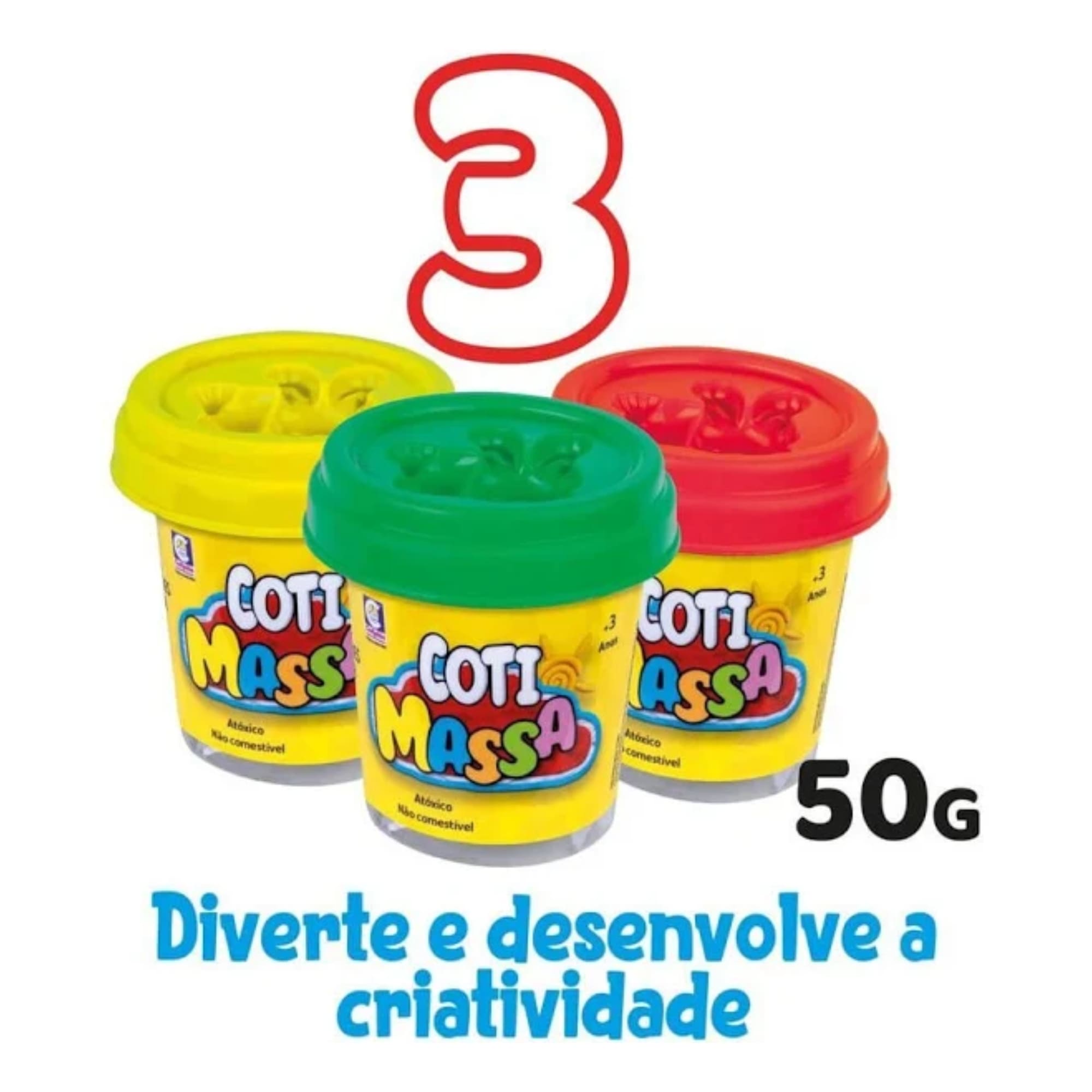 Brinquedo Massinha Modelar Atóxica Tutti Frutti c/ Molde de Animais Cotiplas - 2630