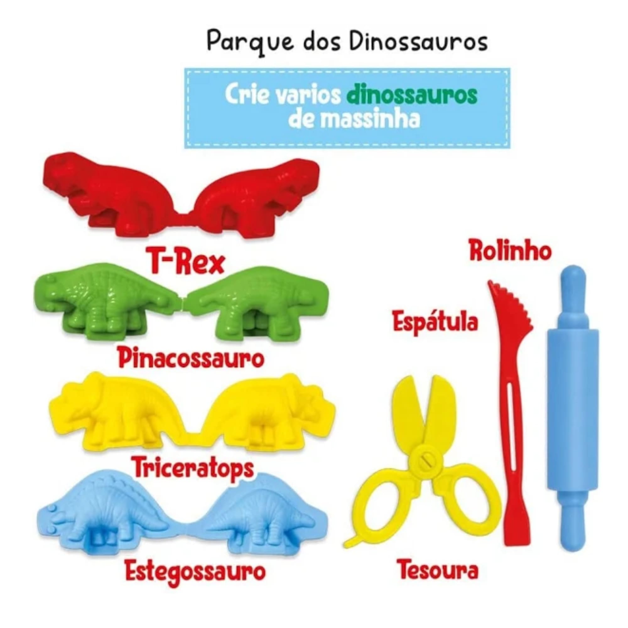 Brinquedo Massinha Modelar Atóxica Tutti Frutti c/ Molde de Animais Cotiplas - 2630