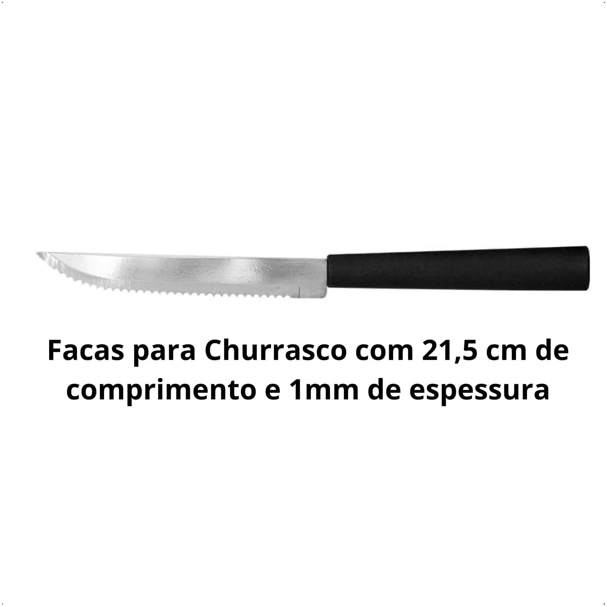 Faqueiro 24 Peças em Aço Inox Riviera preto com Pote de Plástico Brinox - 6025/712
