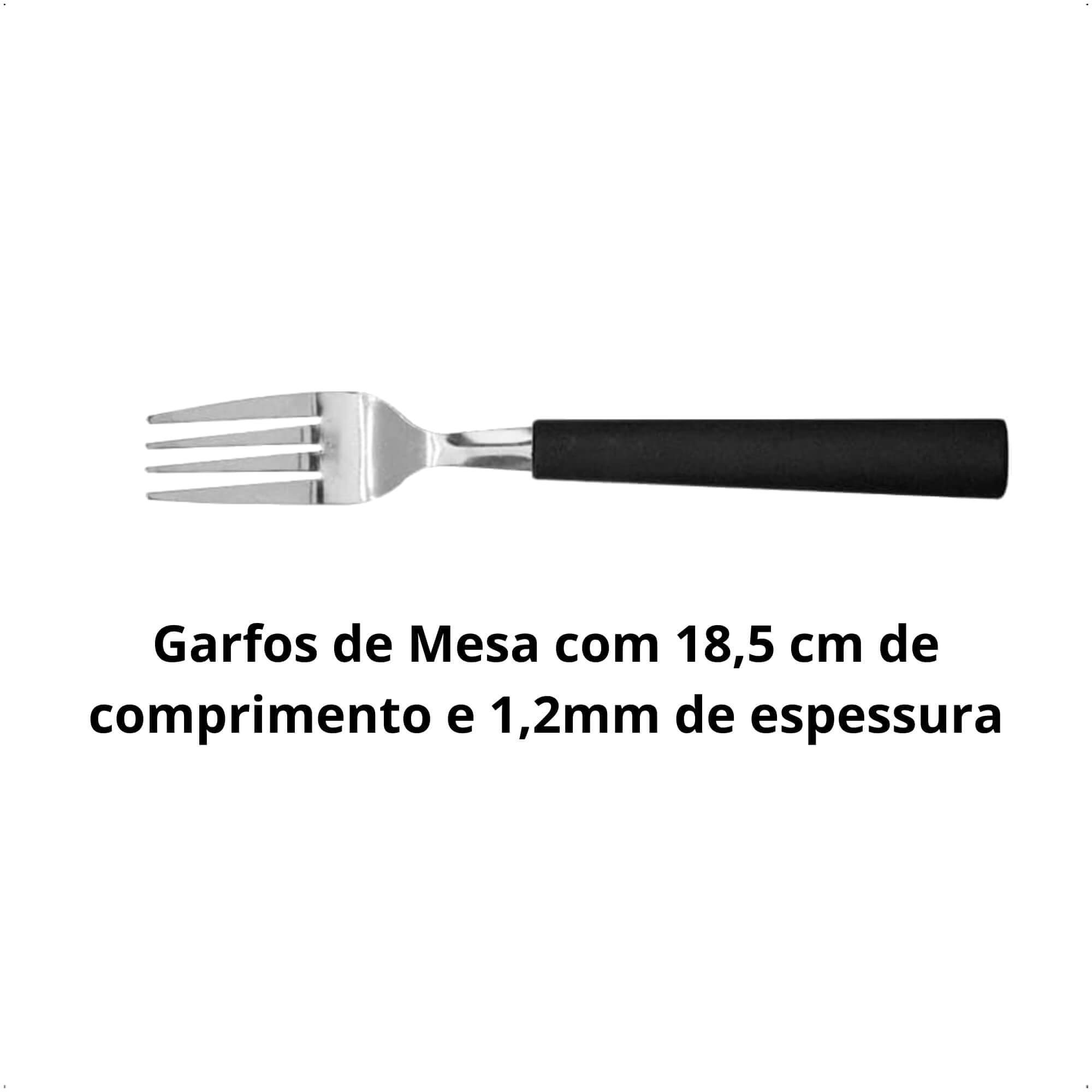 Faqueiro 24 Peças em Aço Inox Riviera preto com Pote de Plástico Brinox - 6025/712