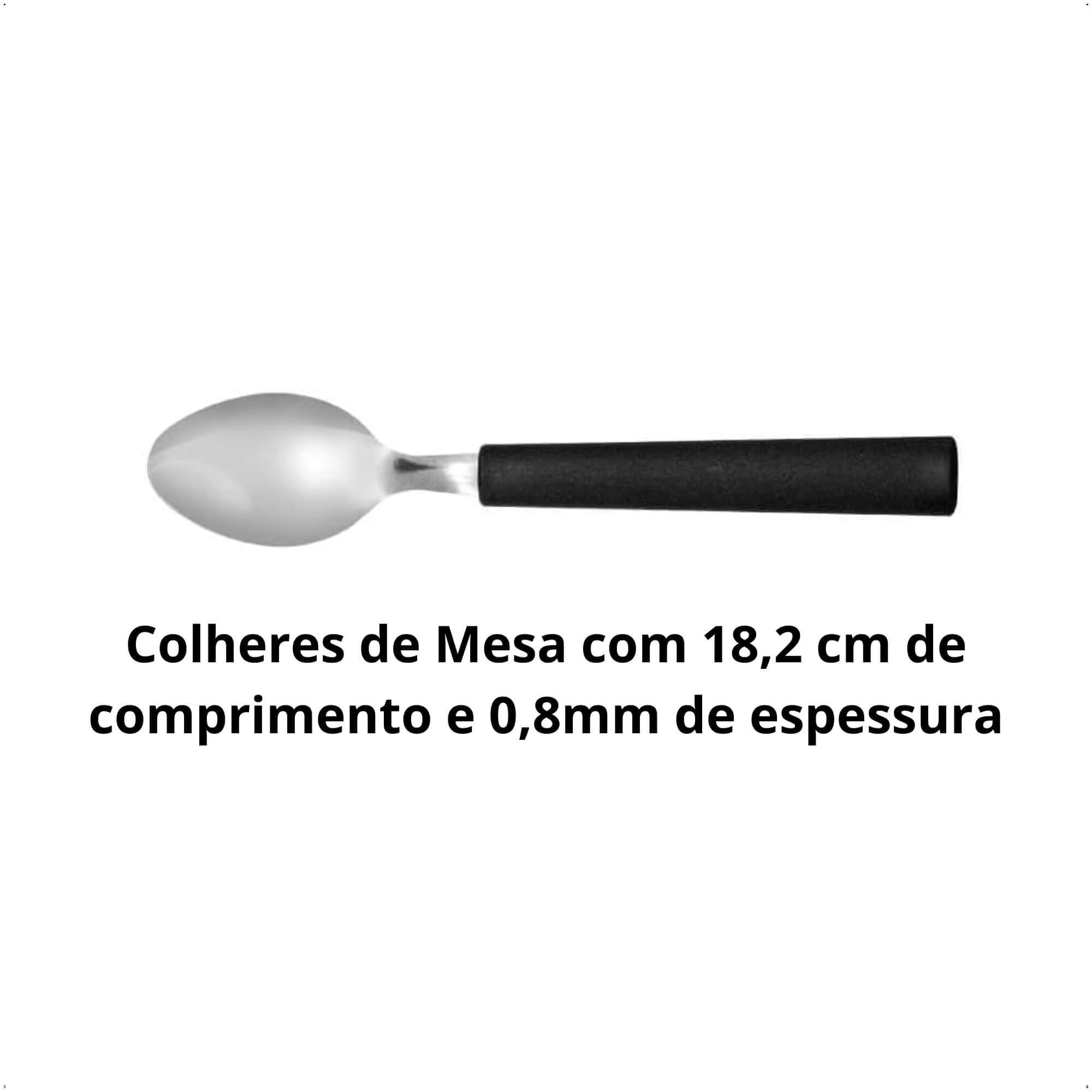 Faqueiro 24 Peças em Aço Inox Riviera preto com Pote de Plástico Brinox - 6025/712