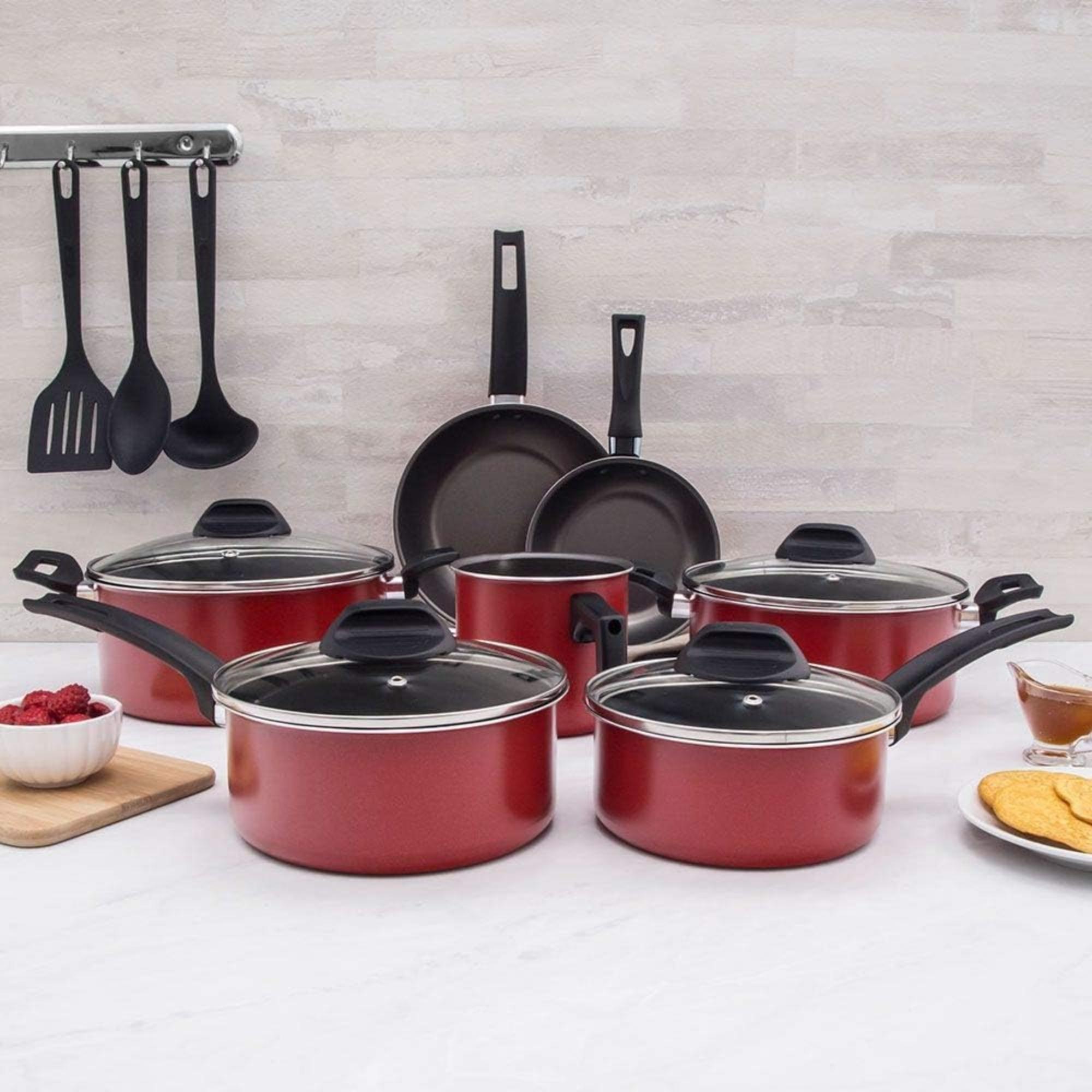 Conjunto de Panelas Onion Alumínio Revestimento Antiaderente 10 pçs Vermelha Brinox 7041/400