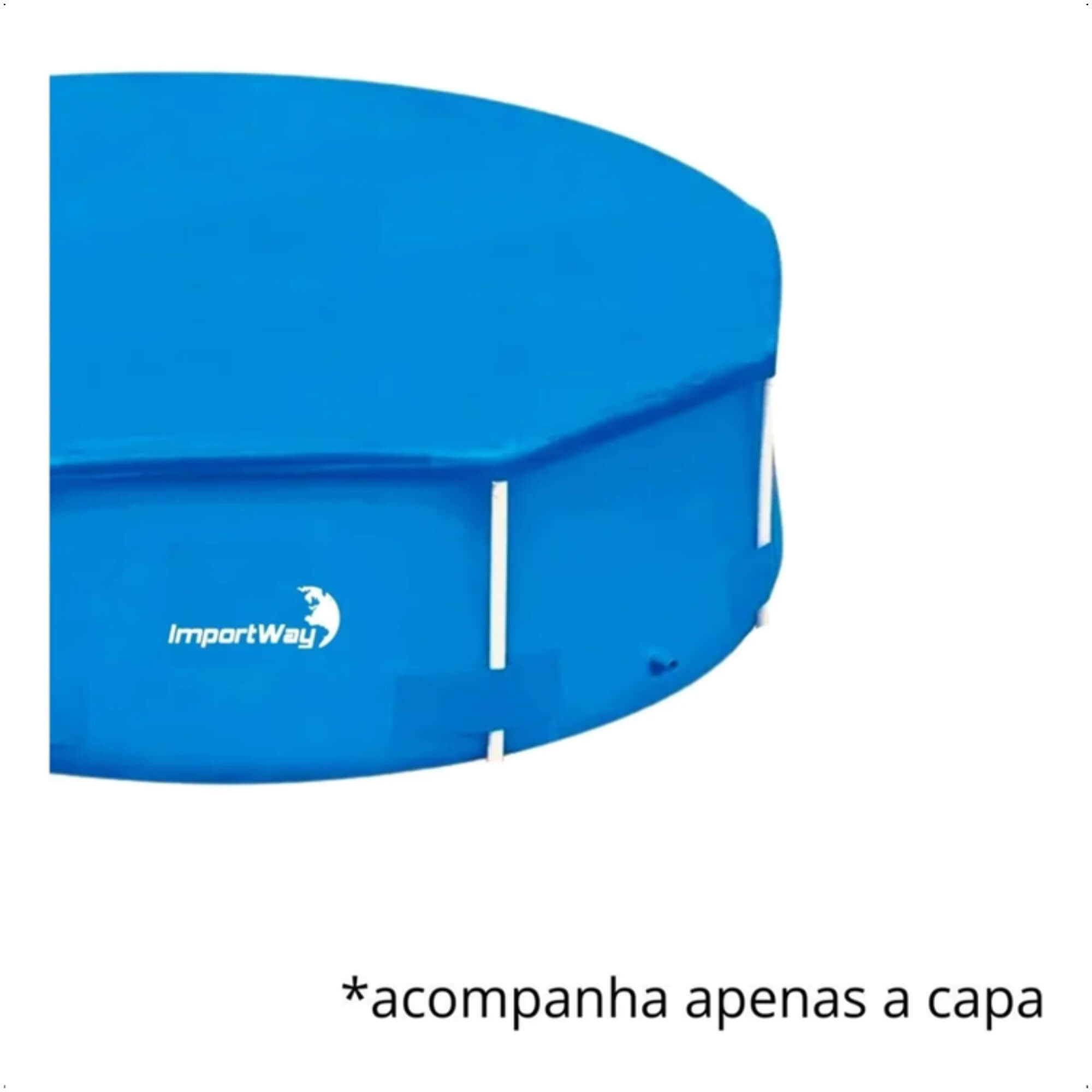 Capa para Piscina com Borda Estruturada Diâmetro 3,0 Metros Importway - IWCPBE300
