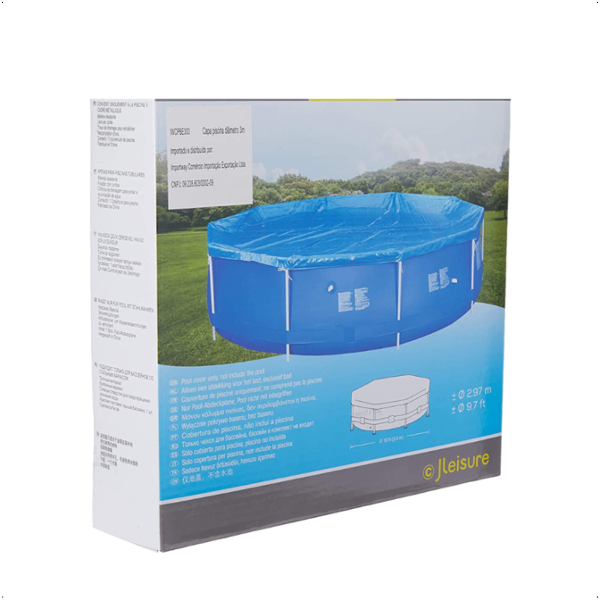 Capa para Piscina com Borda Estruturada Diâmetro 3,0 Metros Importway - IWCPBE300