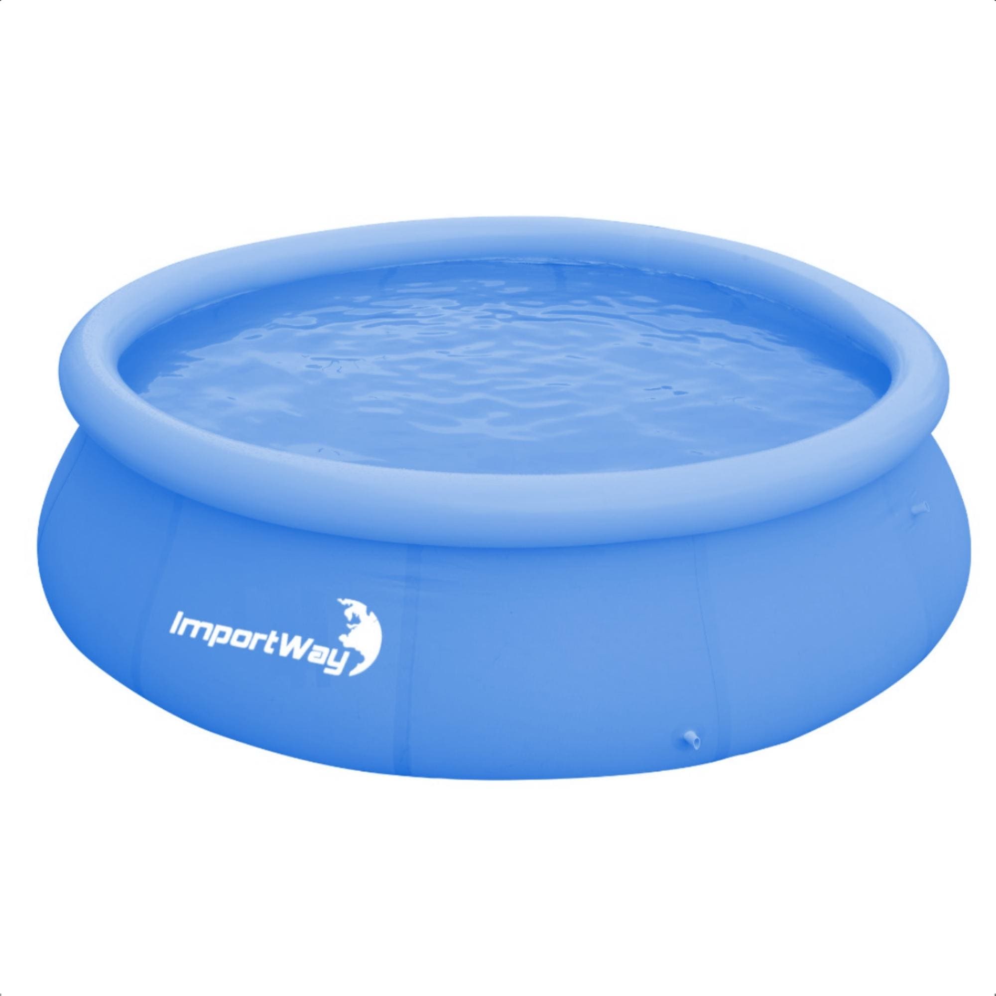 Piscina Borda Inflável 1.000 Litros PVC 1,68m x 51cm Cor Azul c/ Kit Reparo Importway - IWPBI1000