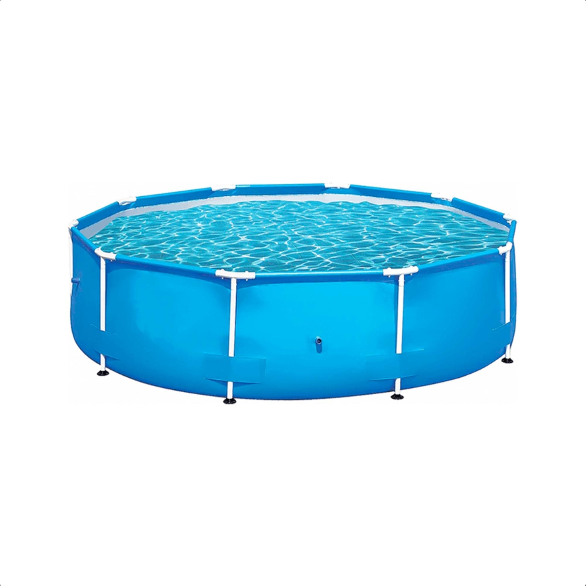 Piscina Armação Redonda 5000L PVC Desmontável 3,05m x 76cm cor Azul com Kit Reparo BEL - 510000