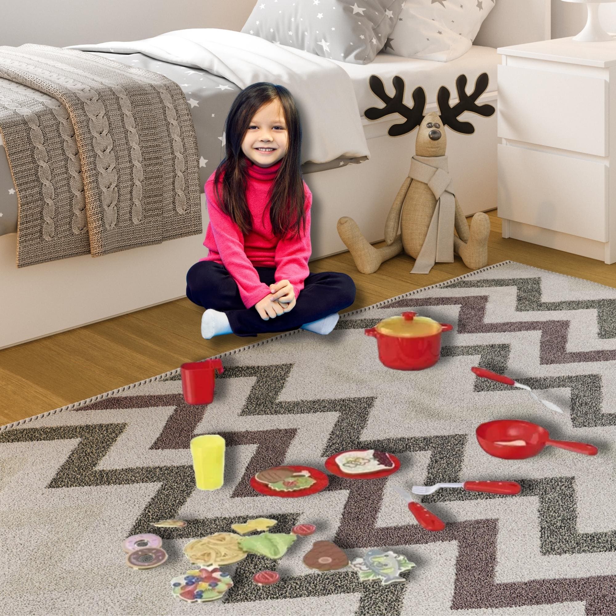 Brinquedo Kit Cozinha Infantil Miraculous Ladybug com Acessórios para Crianças a Partir de 3 Anos Xalingo - 55076