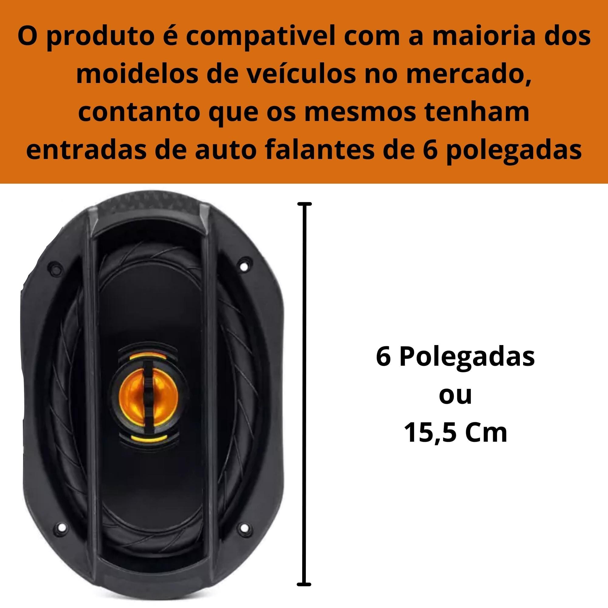 Kit Som Automotivo Falante JB669 Flex 6x9" 220W RMS 4 Ohms Preto Fácil Instalar Leson 2LSO55669