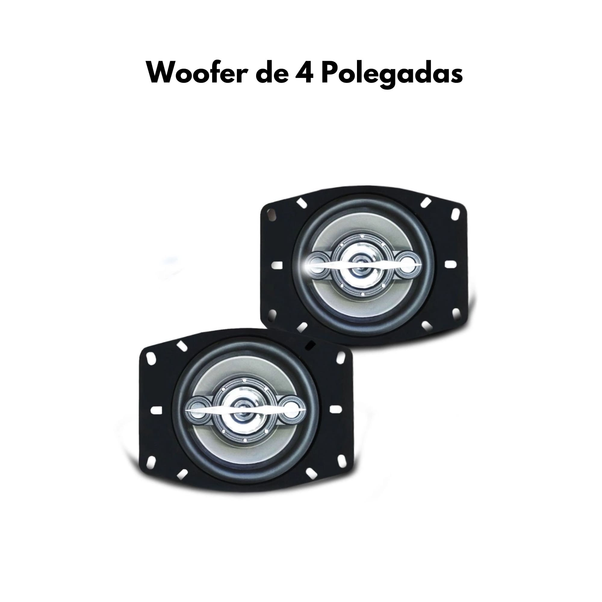 Kit Par Alto Falante Leson Quadriaxial 4x6 200W 4 Polegadas 4 Ohms Leson - 2LS100046