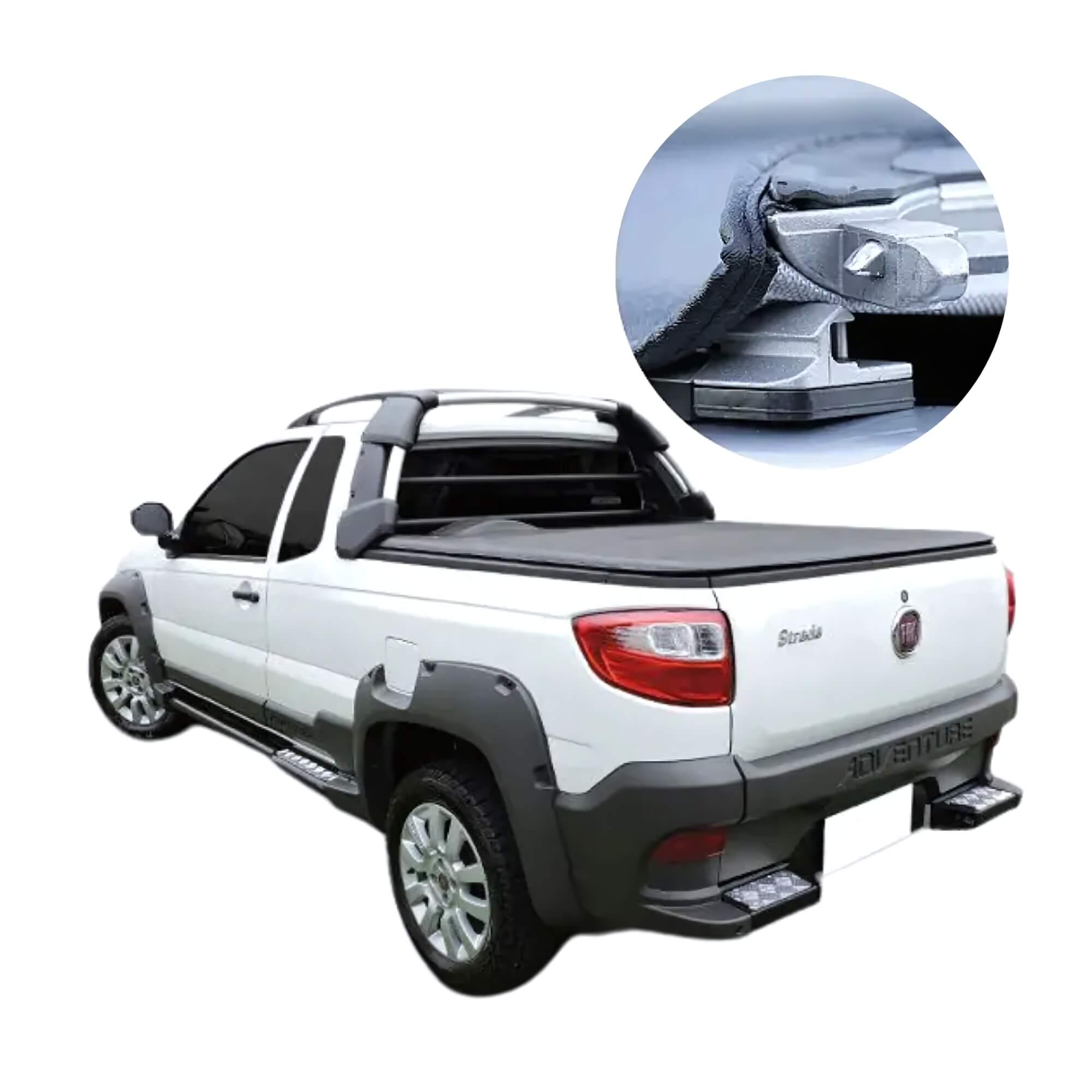 Capota Marítima Strada Adventure 14/18 Cabine Estendida Adventure c/ Estepe Cover - FC05020678