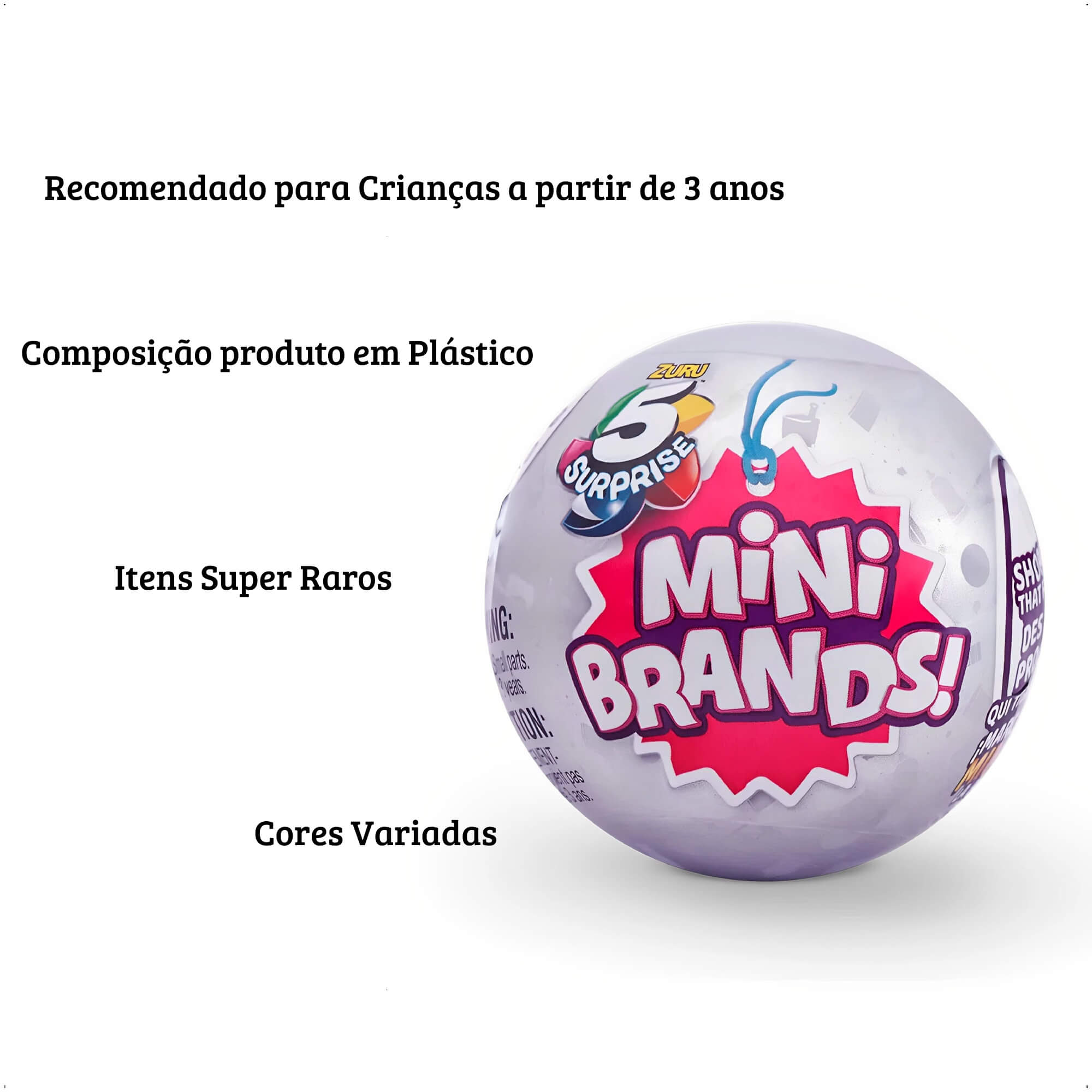 Brinquedo 5 Surprise Bolinha Surpresa Miniatura Vários Modelos Sortidos - Xalingo