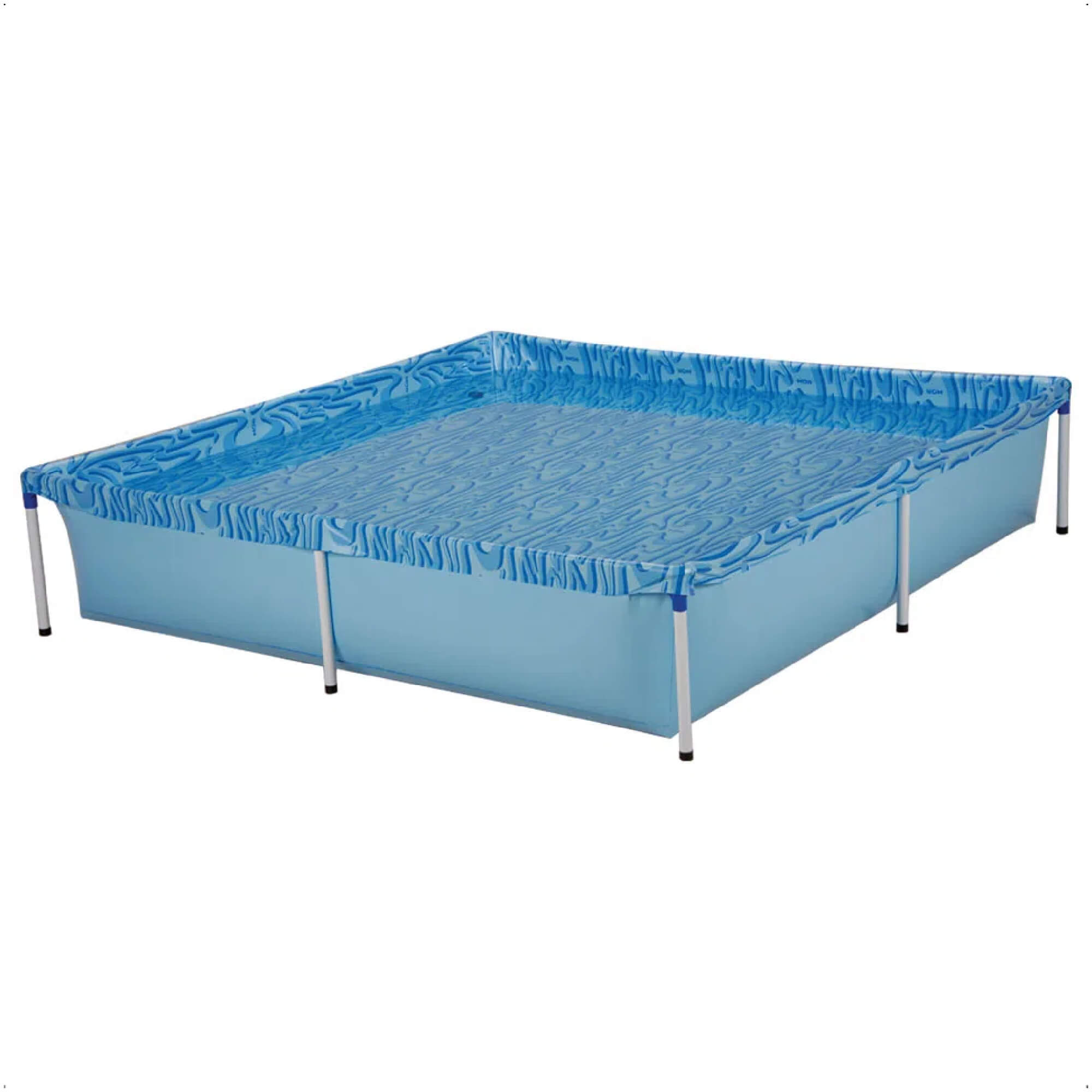 Piscina Estruturada Quadrada 1500 Litros PVC 1,89m x 1,89m x 42cm Cor Azul MOR - 1003