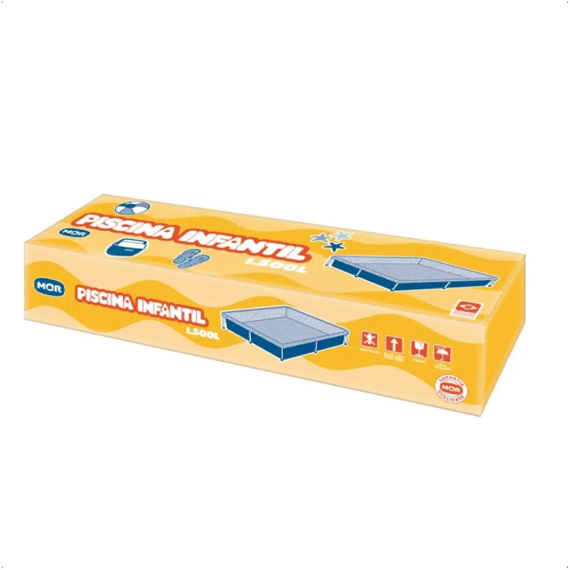 Piscina Estruturada Quadrada 1500 Litros PVC 1,89m x 1,89m x 42cm Cor Azul MOR - 1003