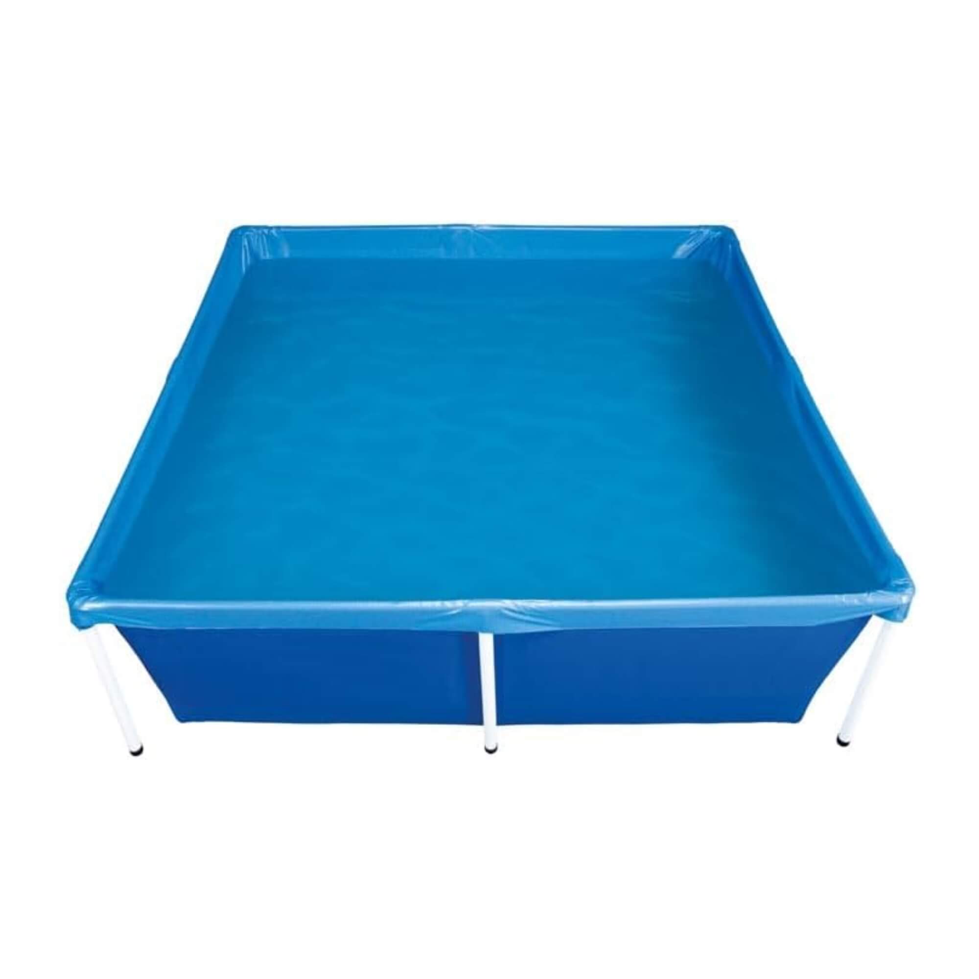 Piscina Estruturada 2000 Litros PVC 1,87m x 1,87m x 58cm Azul MOR - 1004