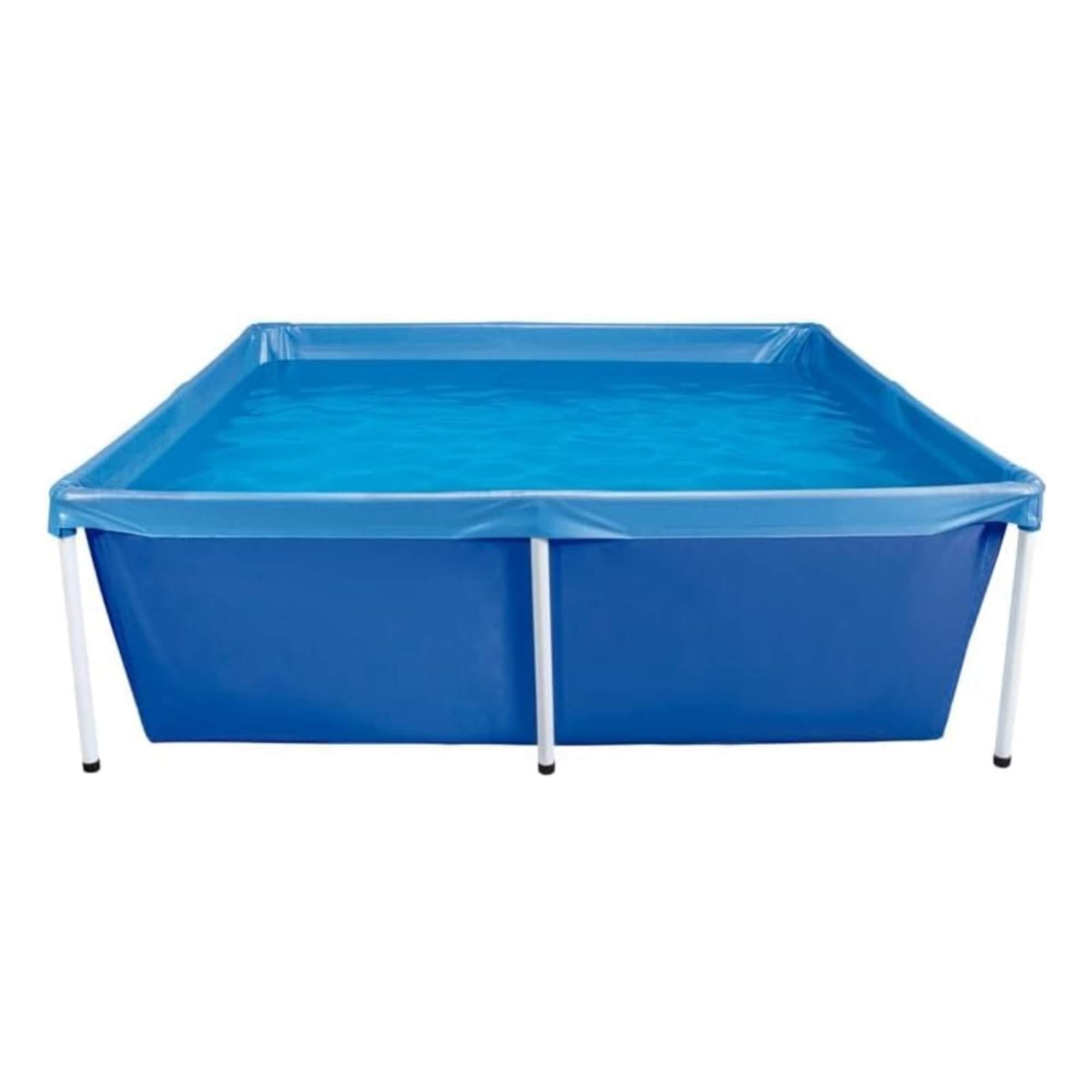 Piscina Estruturada 2000 Litros PVC 1,87m x 1,87m x 58cm Azul MOR - 1004
