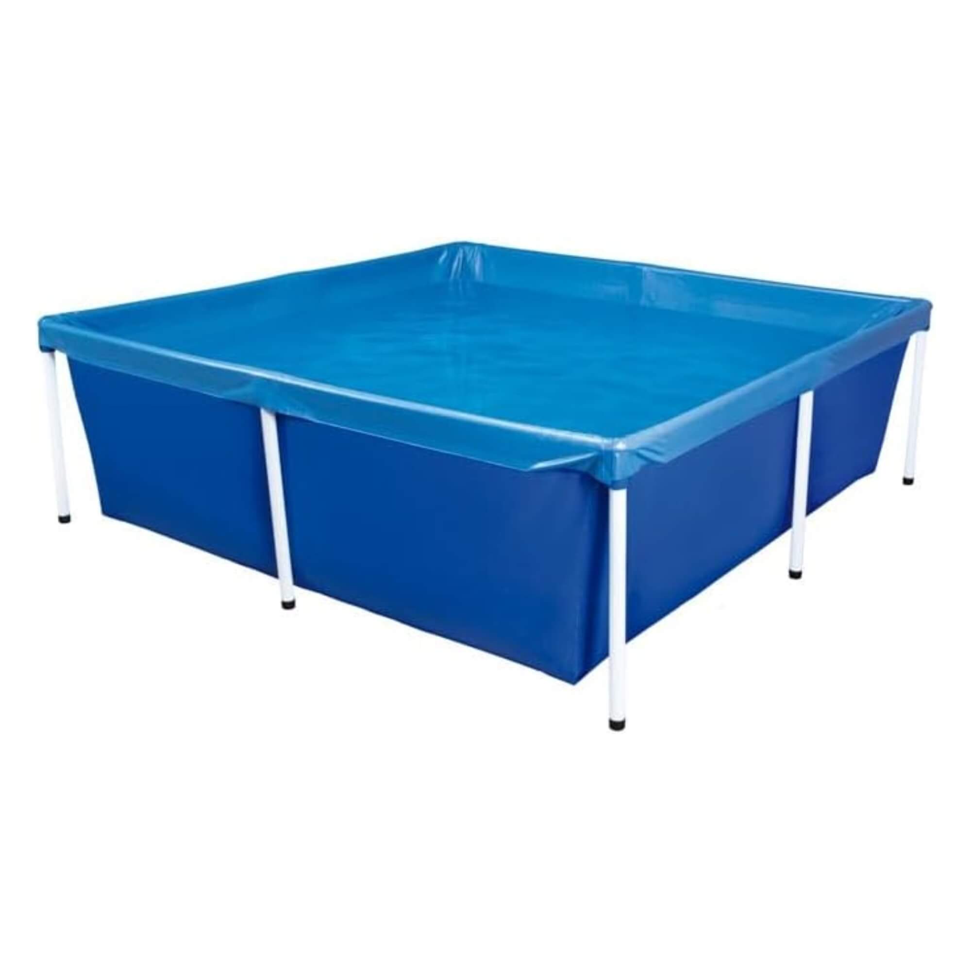 Piscina Estruturada 2000 Litros PVC 1,87m x 1,87m x 58cm Azul MOR - 1004