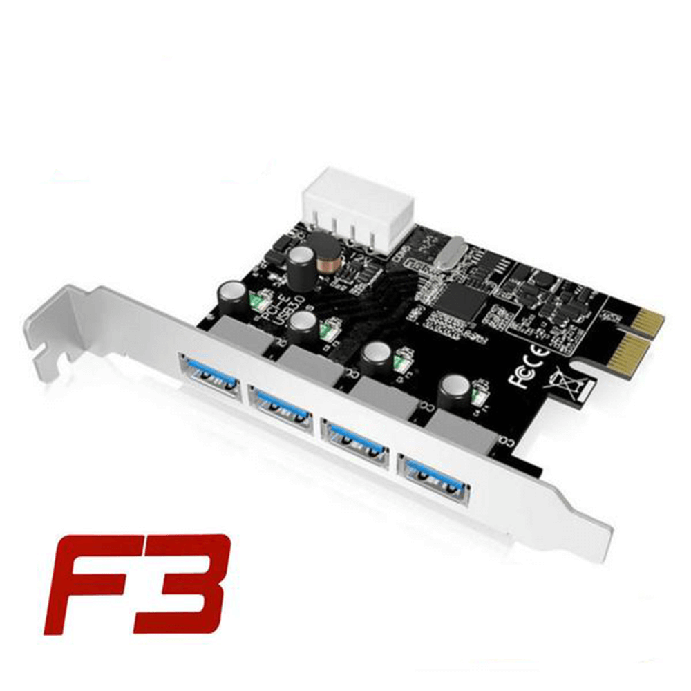 Placa PCI Express com 4 Saídas USB 3.0 Ultra Speed F-3217 F3