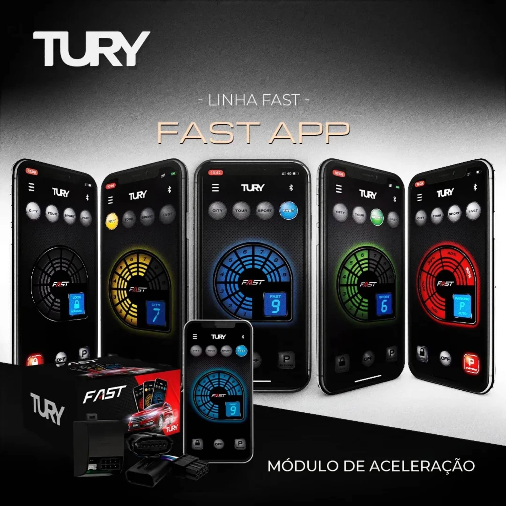 Módulo Acelerador Pedal FAST 5.2 com App Conferir Carros Tury - FAST 3.0 X