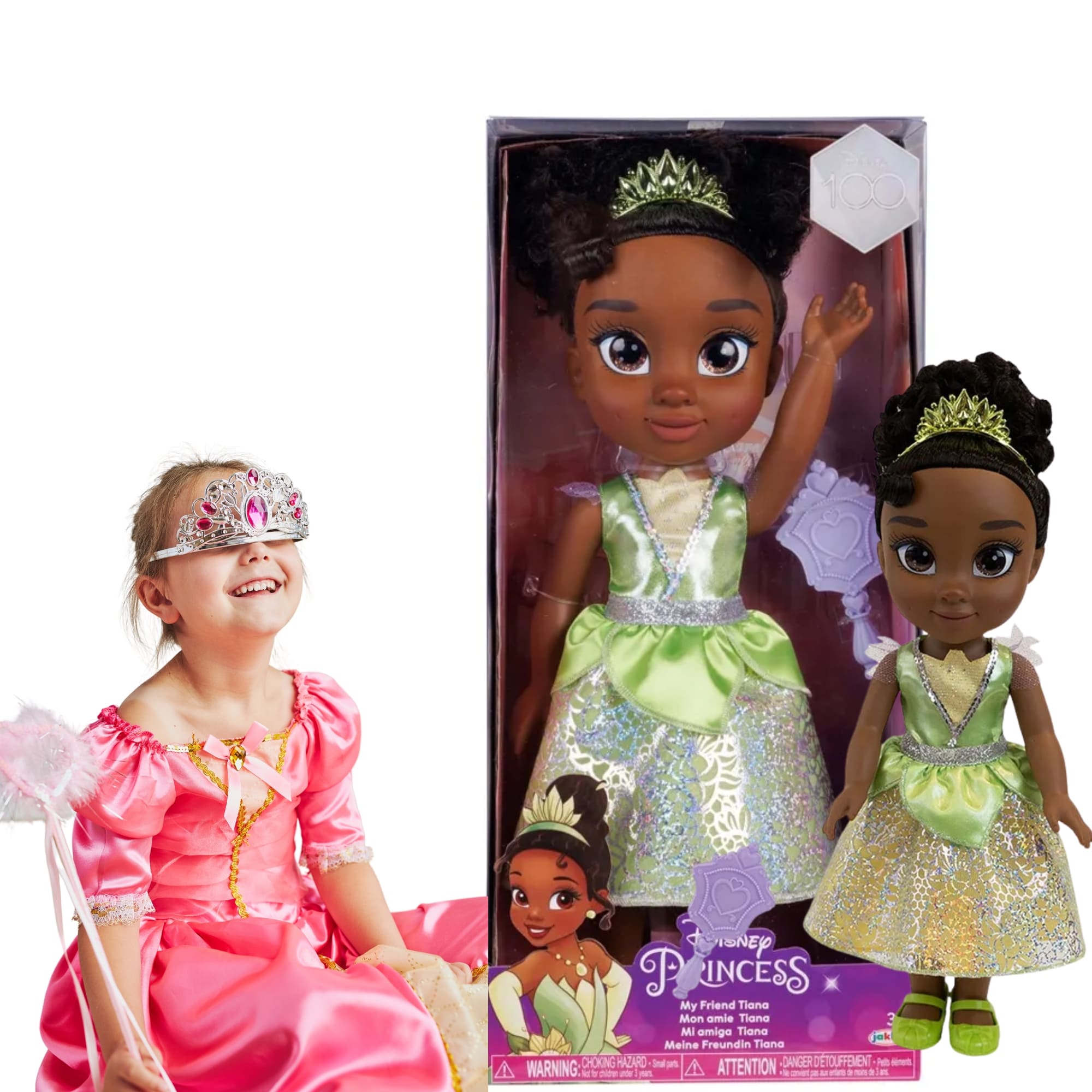 Boneca Tiana Princesas Disney Articulada 38cm recomendada 3+ Anos Multikids - BR1920