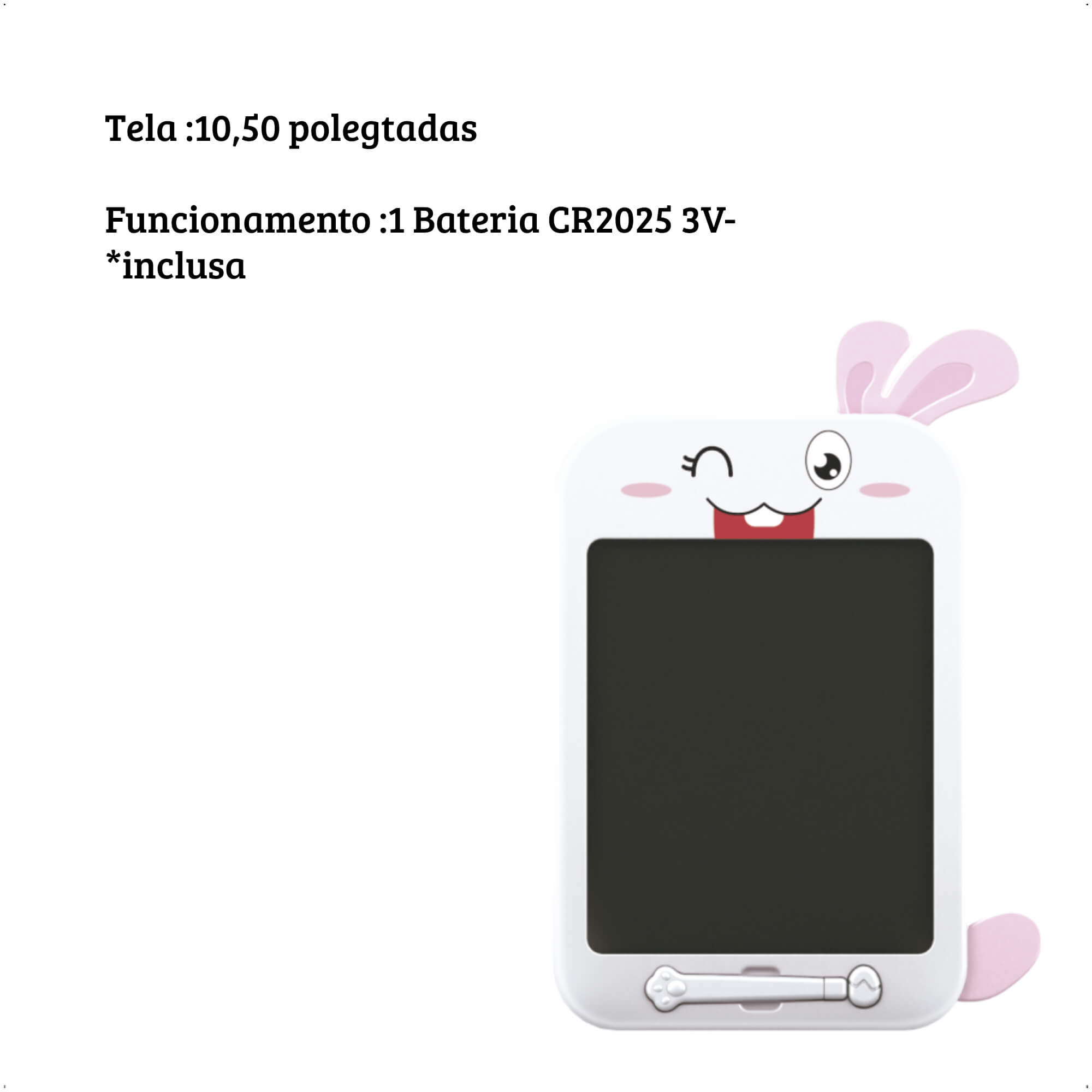 Lousinha Magica com caneta para desenhar LCD 10,5 Polegadas Coelho LCG-926C Fenix Brinquedos