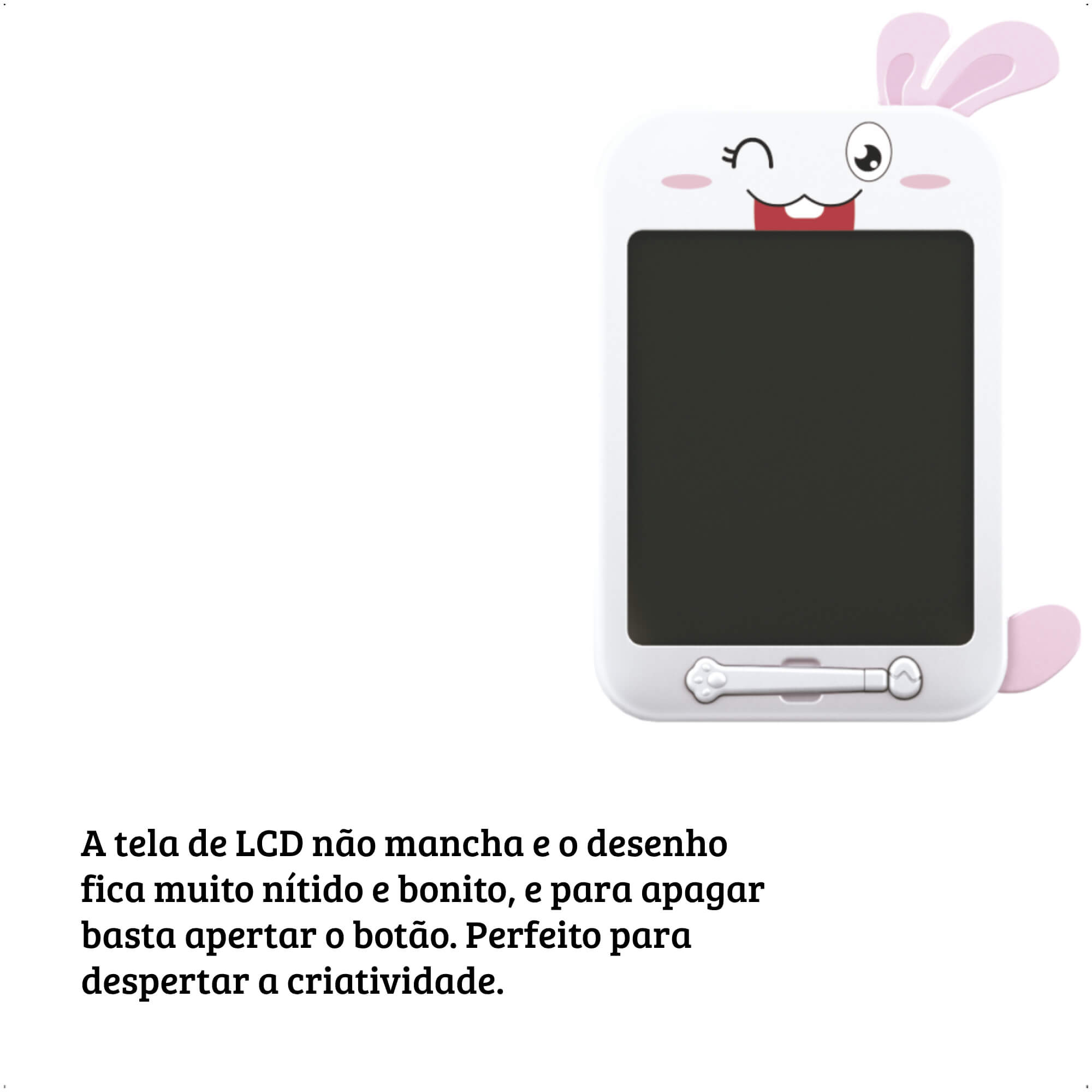 Lousinha Magica com caneta para desenhar LCD 10,5 Polegadas Coelho LCG-926C Fenix Brinquedos