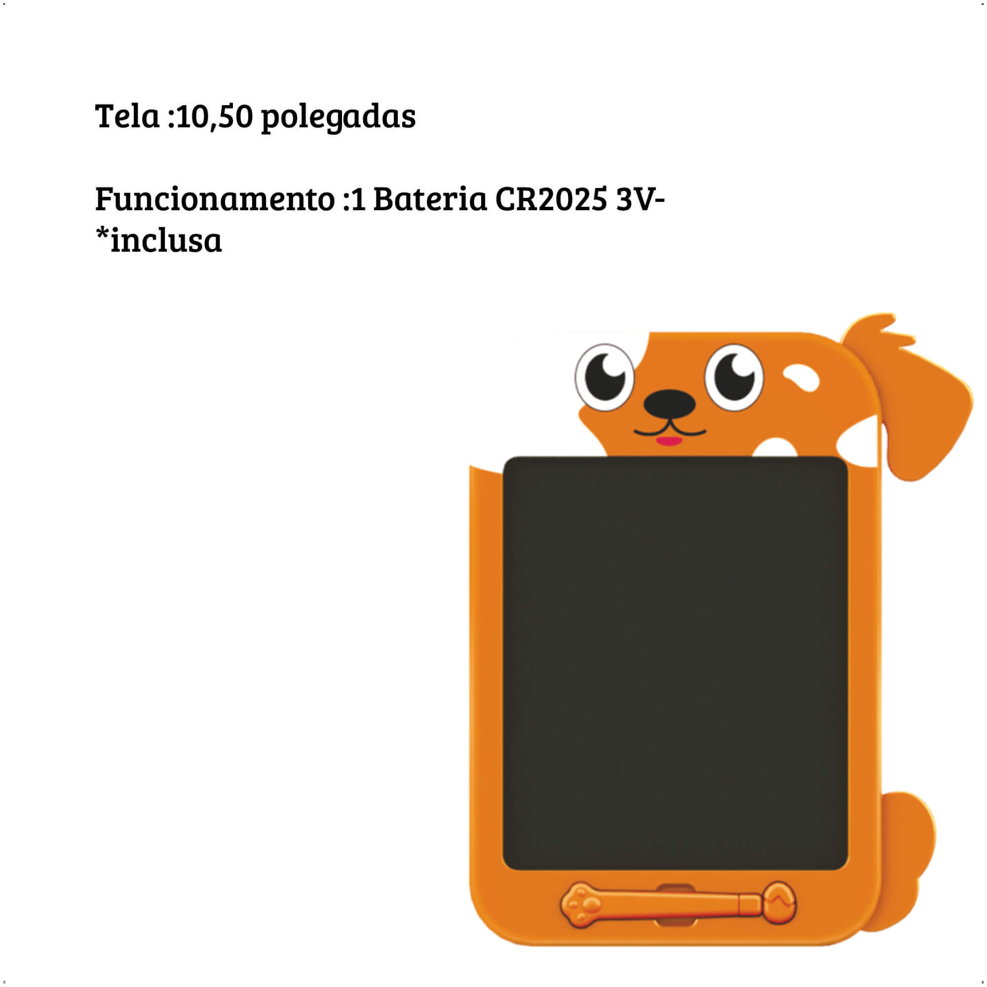 Lousinha Magica com Caneta para Desenhar LCD 10,5 Polegadas Cachorro Fenix - LCG-926CH