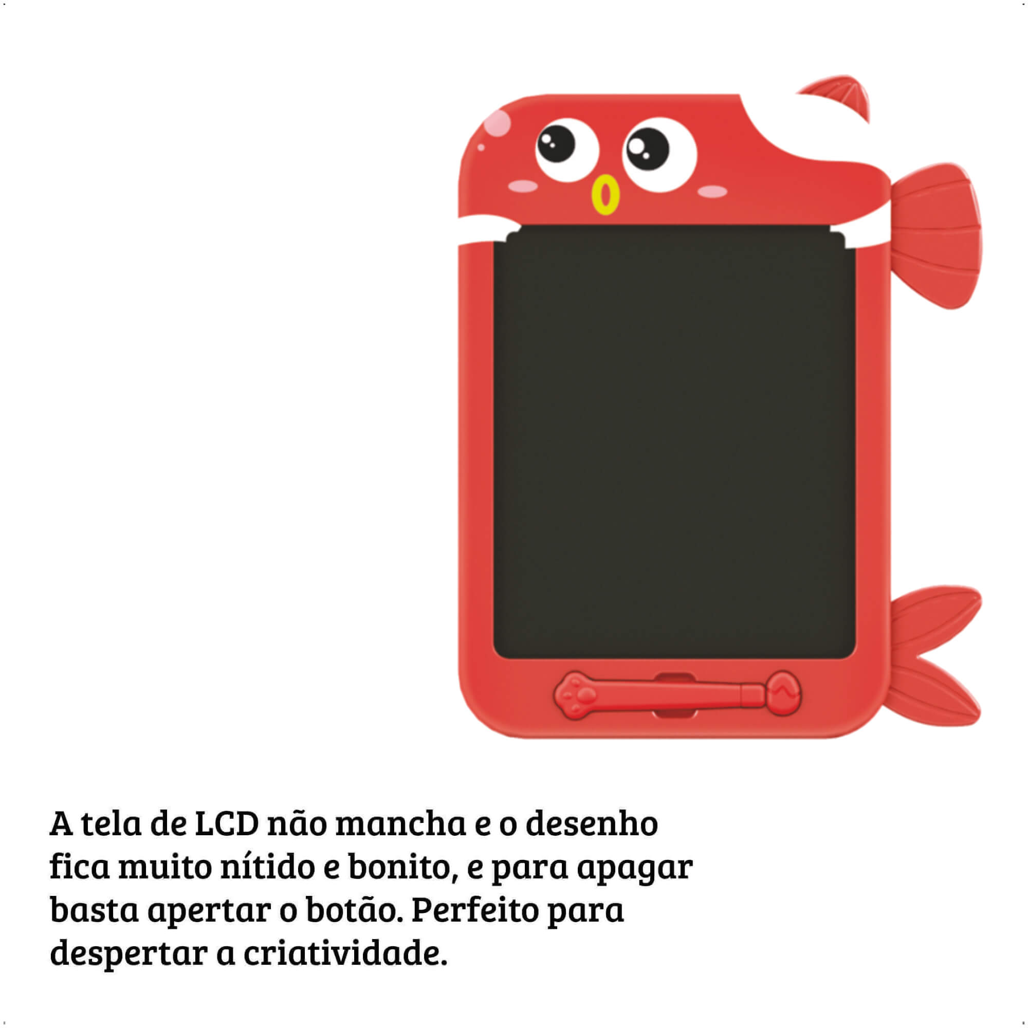 Lousinha Magica com caneta para desenhar LCD 10,5 Polegadas Peixe LCG-926P Fenix Brinquedos
