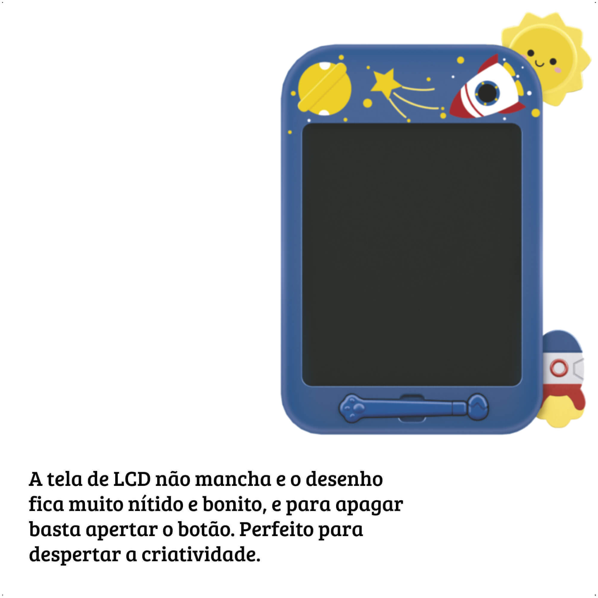 Lousinha Magica com caneta para desenhar LCD 10,5 Polegadas Espaço Fenix Brinquedos LCG-926E