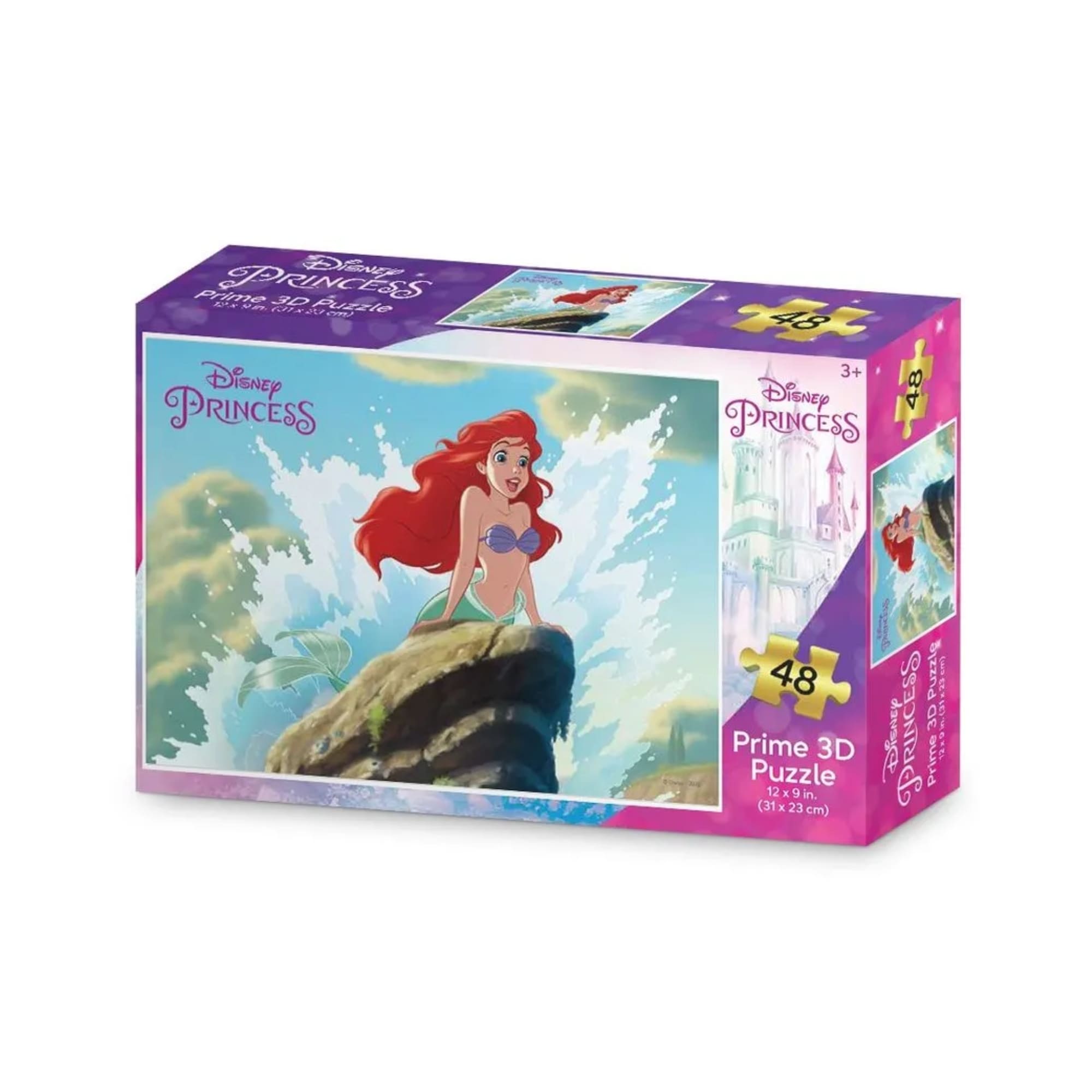 Brinquedo Infantil Quebra Cabeça 3D Pequena Sereia 48 Peças Multikids BR2032