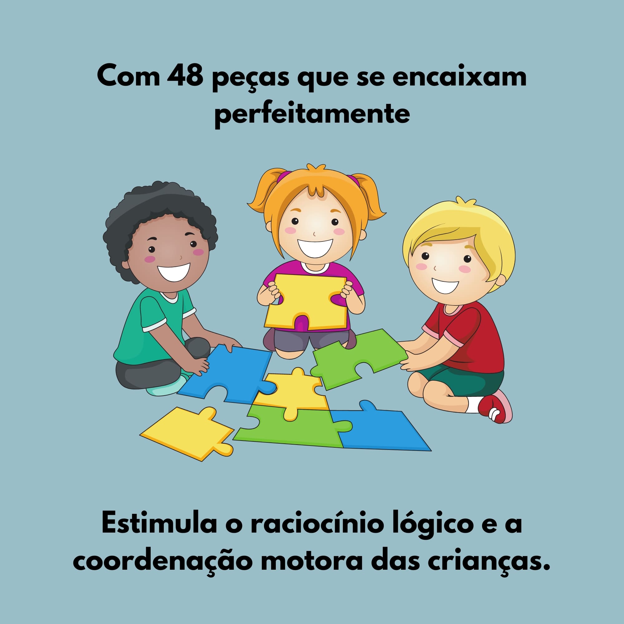 Brinquedo Infantil Quebra Cabeça 3D Pequena Sereia 48 Peças Multikids BR2032