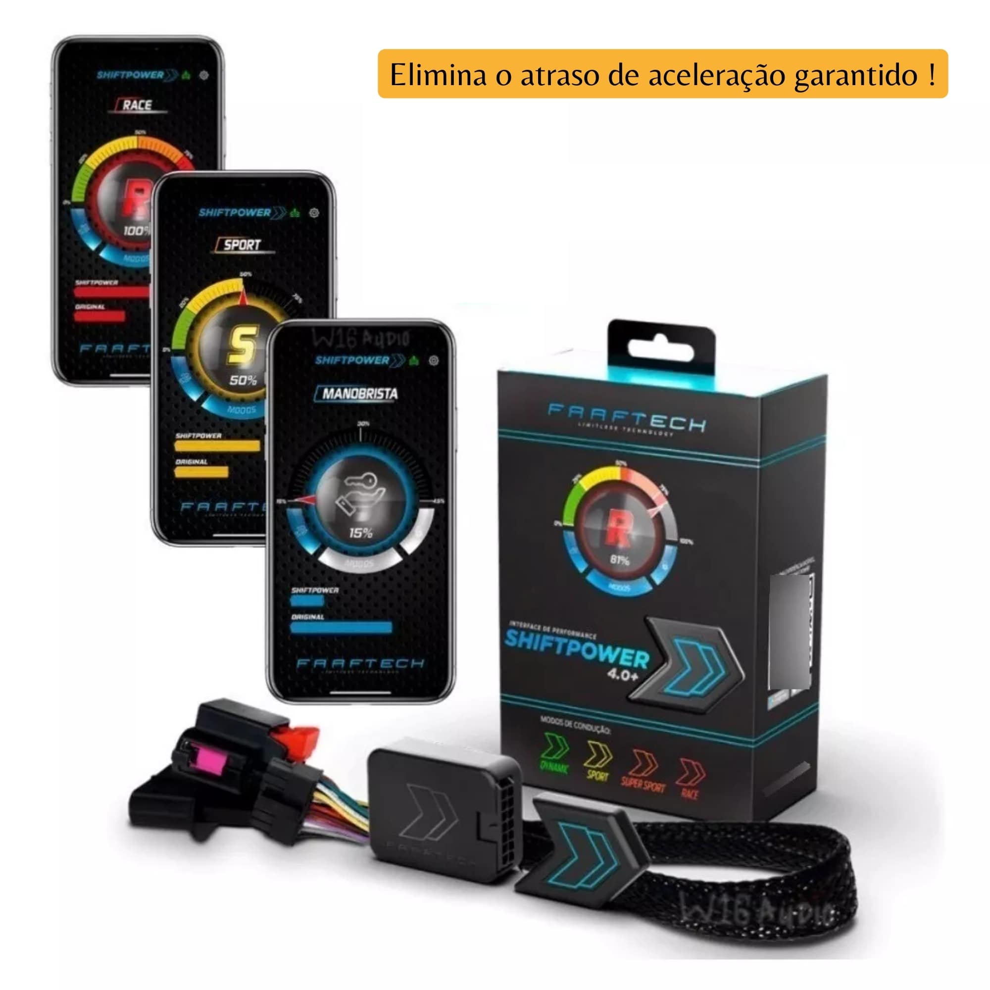 Shift Power Chip Pedal Acelerador Controle por App Plug and play Faaftech - FT-SP22+