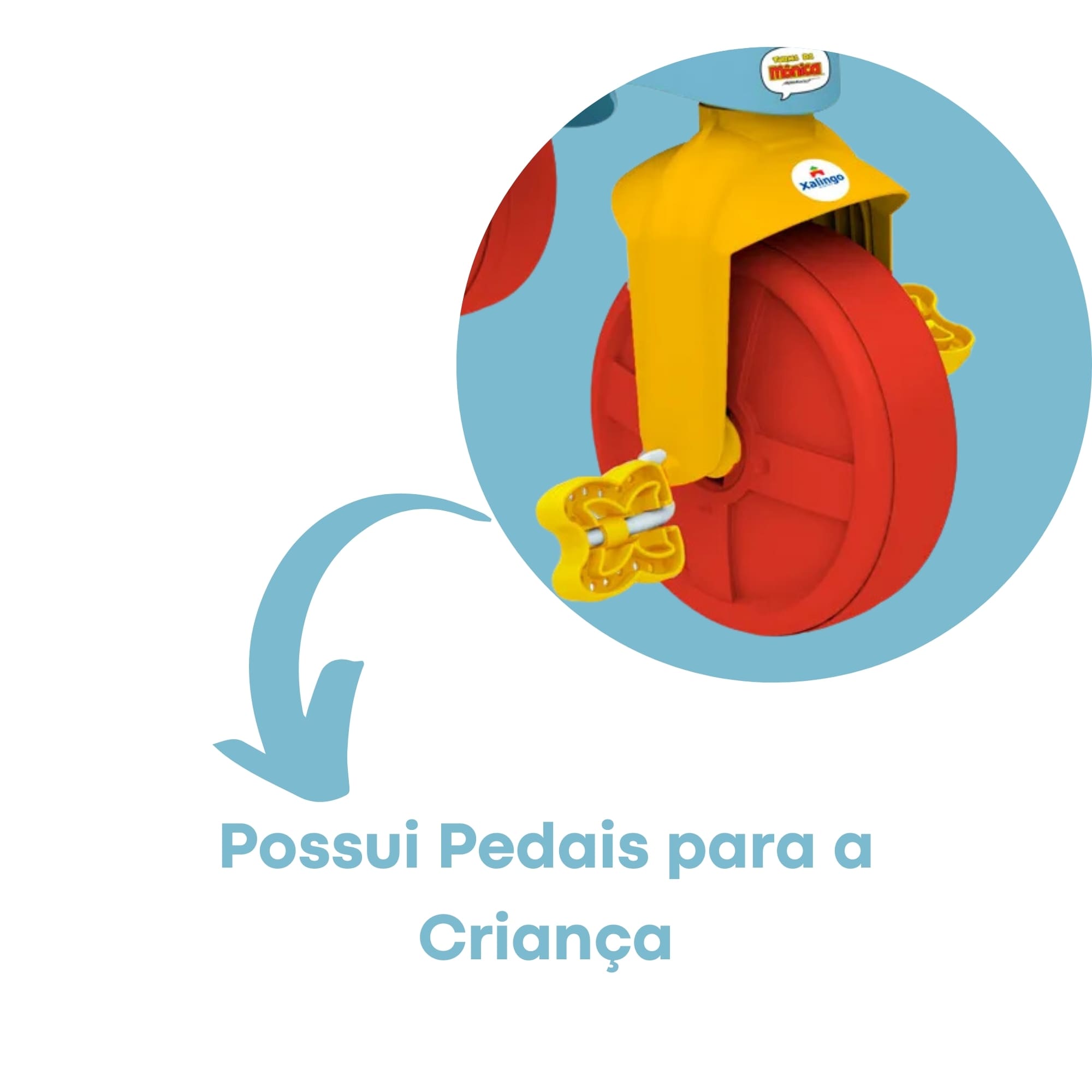 Brinquedo Triciclo Infantil Turma da Mônica c/ Cestinha Xalingo - 07253