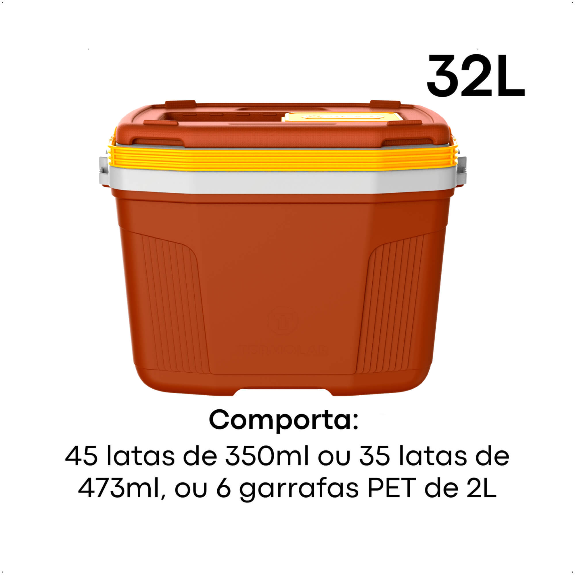 Caixa Térmica SUV 32L Laranja e Amarelo Conservação Térmica - Termolar 3502MA 57802