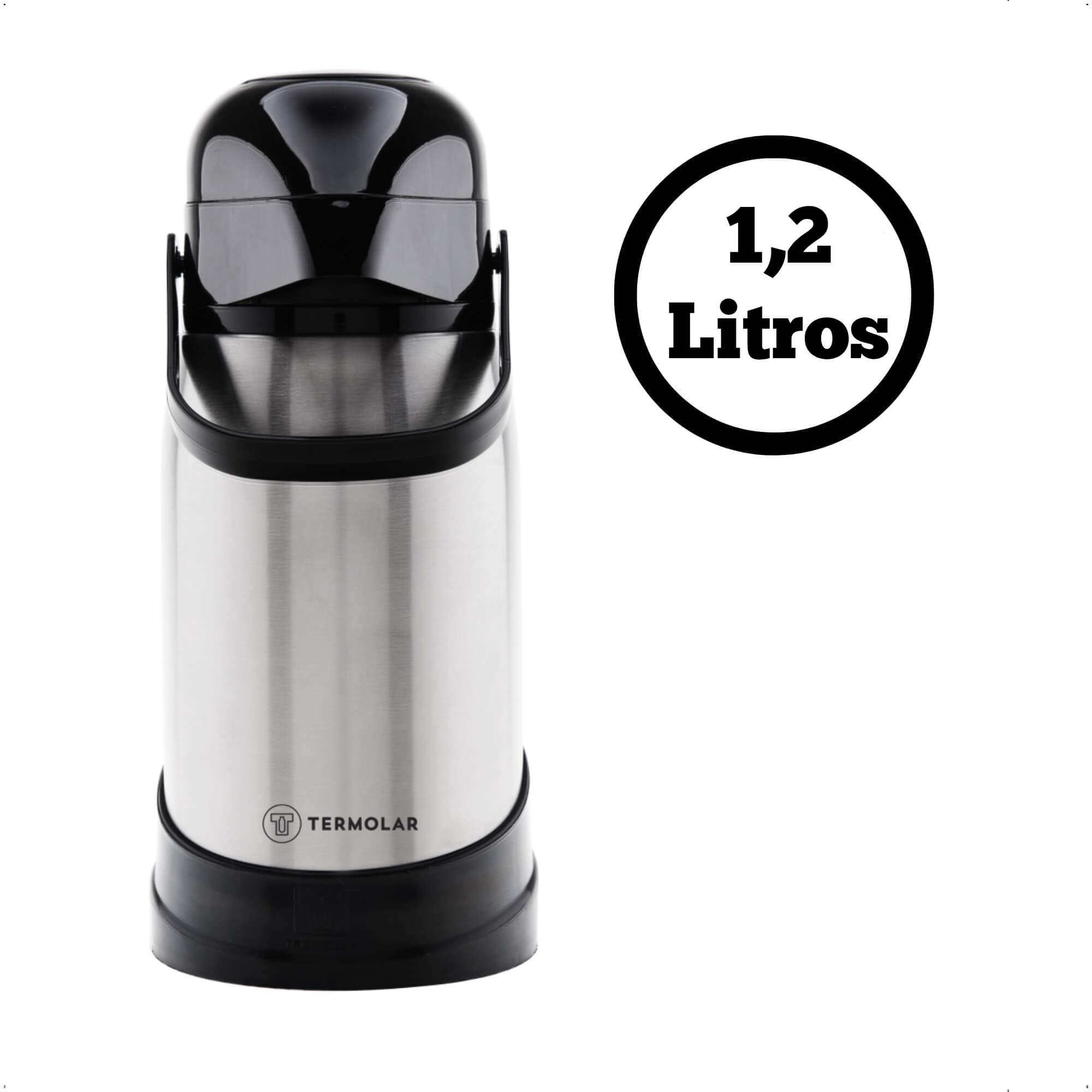 Garrafa Térmica R-Evolution 1,2L em Inox Alta Resistência Termolar 50484
