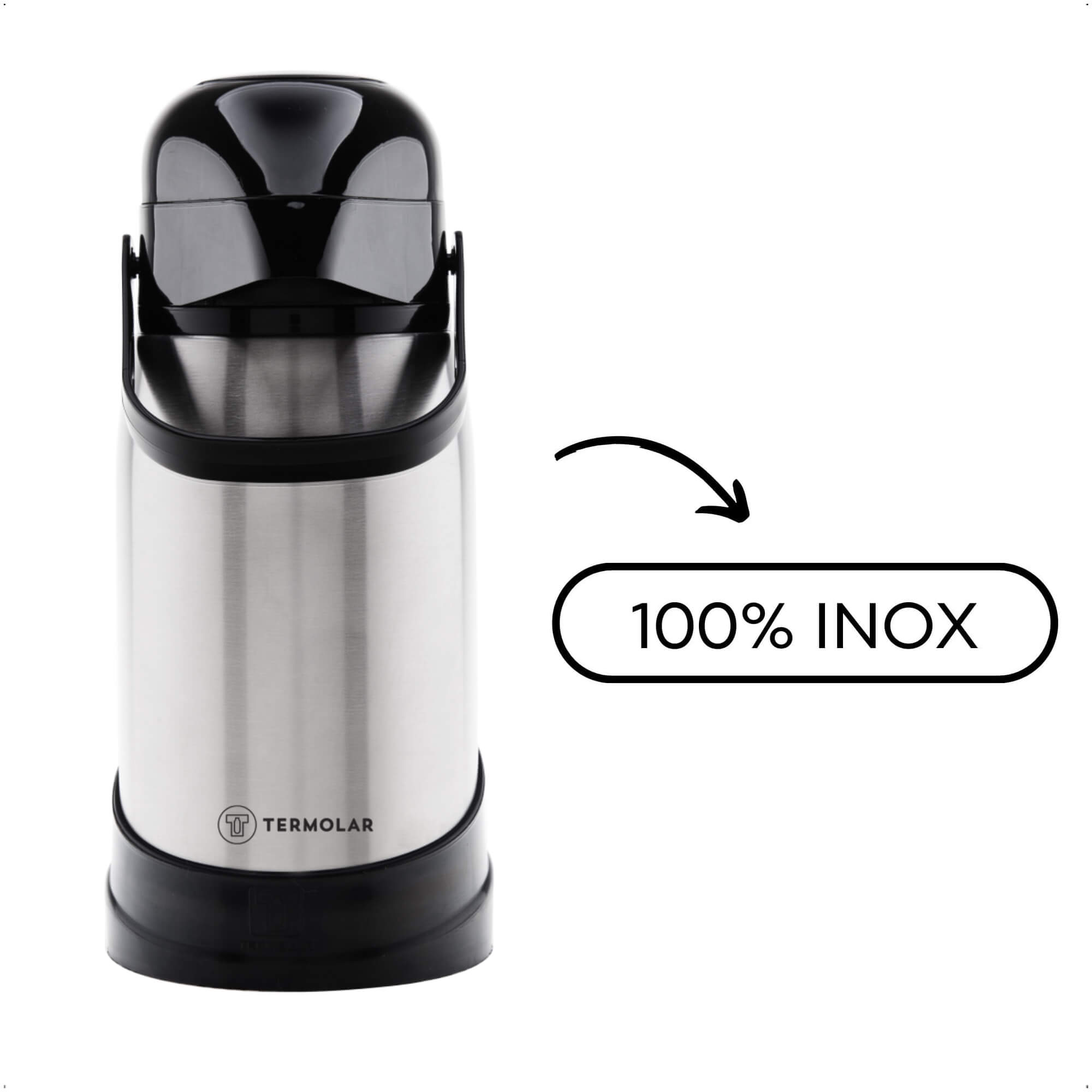 Garrafa Térmica R-Evolution 1,2L em Inox Alta Resistência Termolar 50484