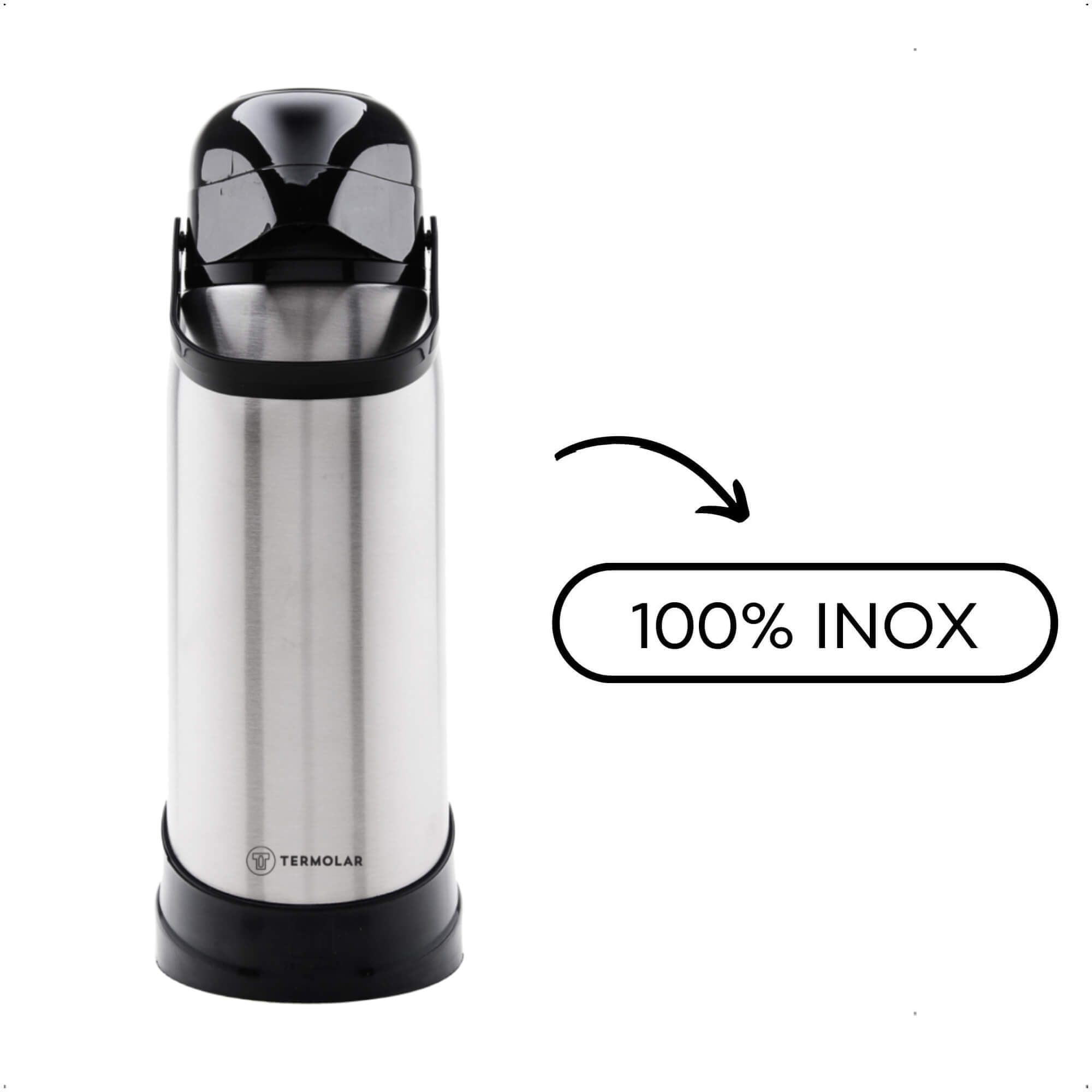 Garrafa Térmica R-Evolution 1,9 Litros em Inox Alta Resistência Termolar 50482