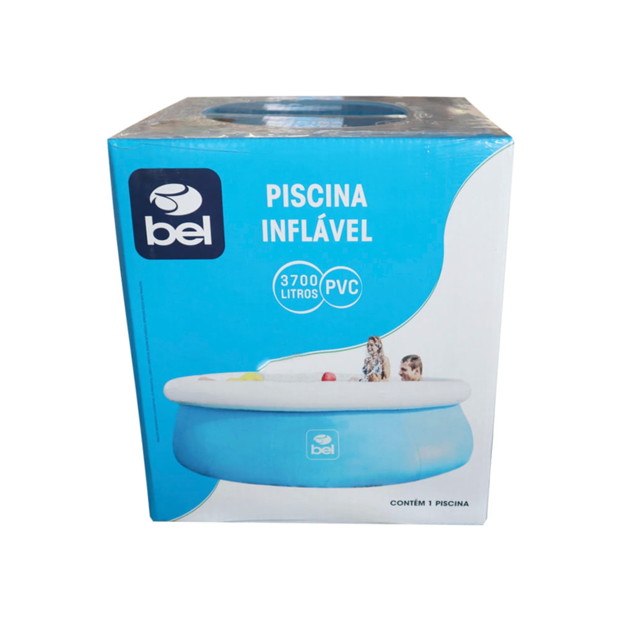 Piscina Inflável Azul 3.700L Azul Capacidade de até 4 Adultos (2,70m x 70cm) BEL - 370000