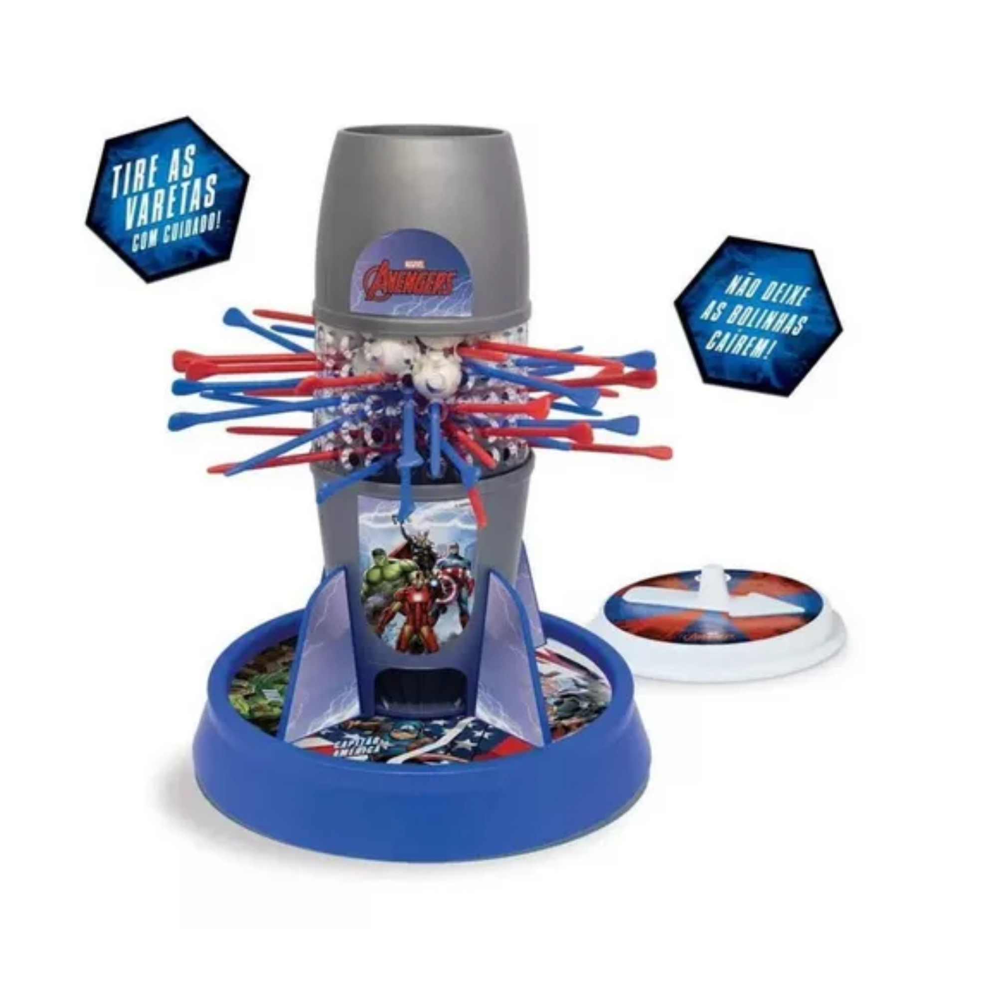 Jogo Tira/Pega Varetas - Avengers Elka Brinquedo Origina -1215