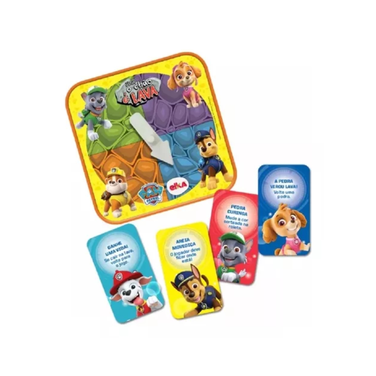 Jogo Chão É Lava - Patrulha Canina Elka Infantil Brinquedo Original +4 anos EVA Cartas -1246