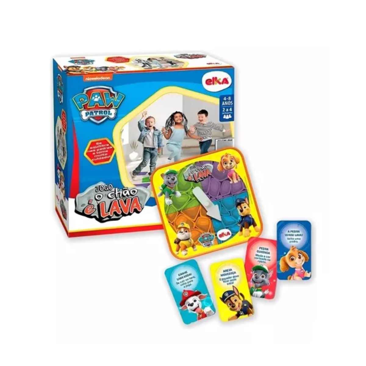 Jogo Chão É Lava - Patrulha Canina Elka Infantil Brinquedo Original +4 anos EVA Cartas -1246