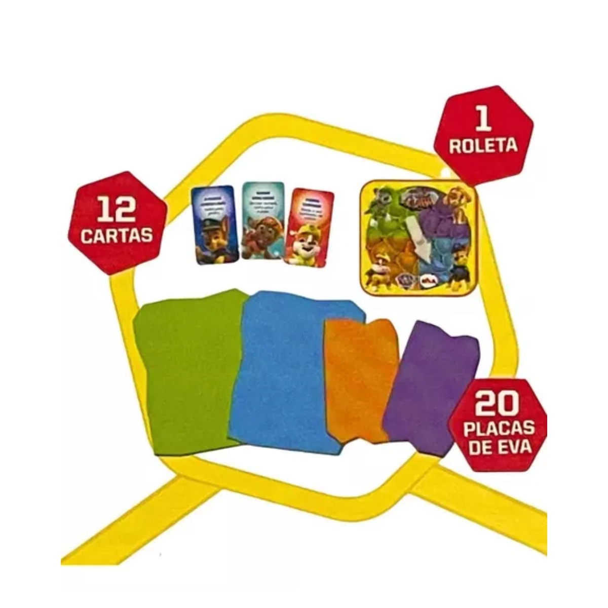 Jogo Chão É Lava - Patrulha Canina Elka Infantil Brinquedo Original +4 anos EVA Cartas -1246