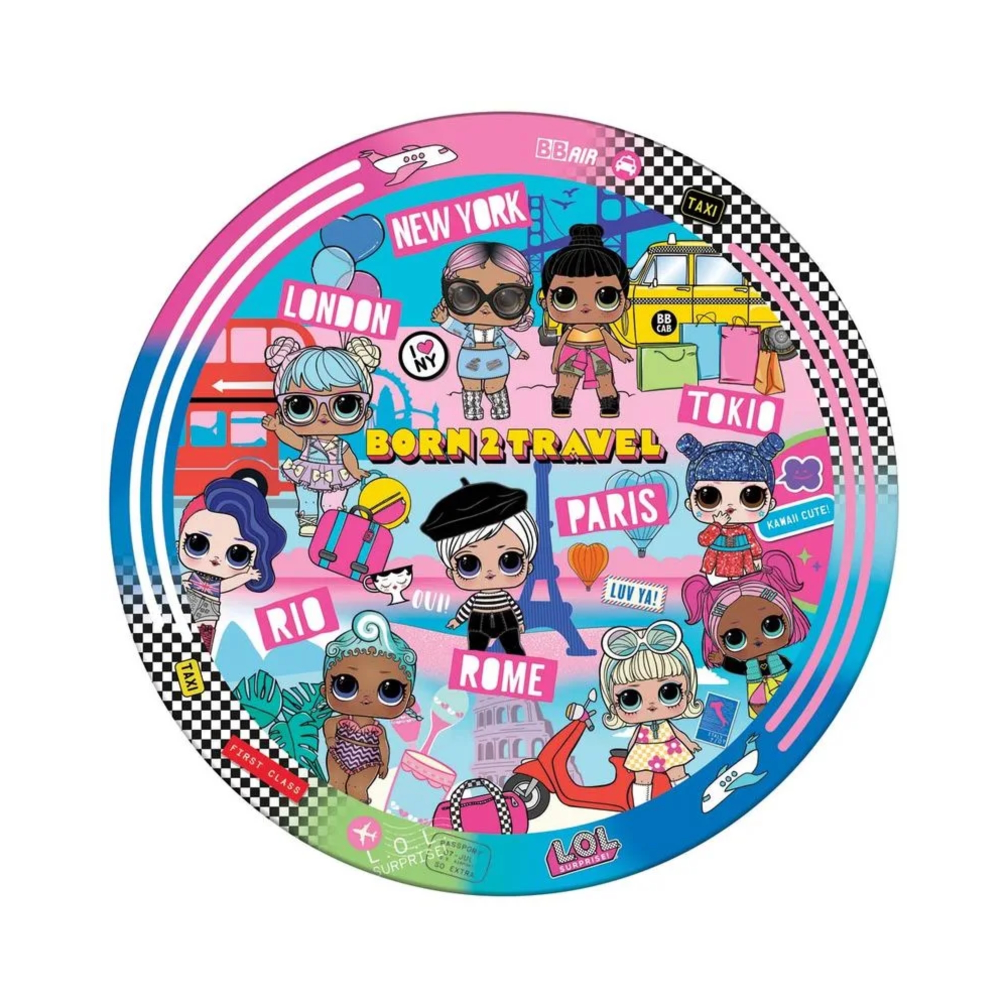 Brinquedo Puzzle Play Viagem pelo Mundo 214 Peças LOL Surprise Elka Quebra Cabeça Infantil - 1191