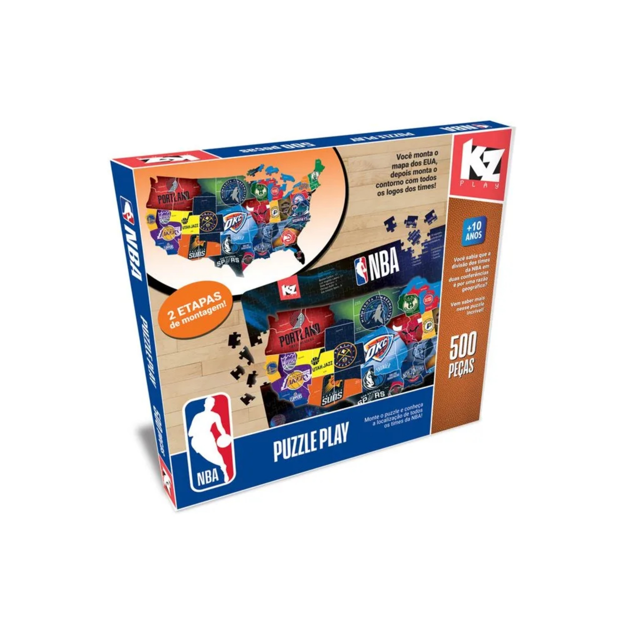 Brinquedo Puzzle Play 500 Peças Nba Basquete Quebra Cabeça ELKA - 1259