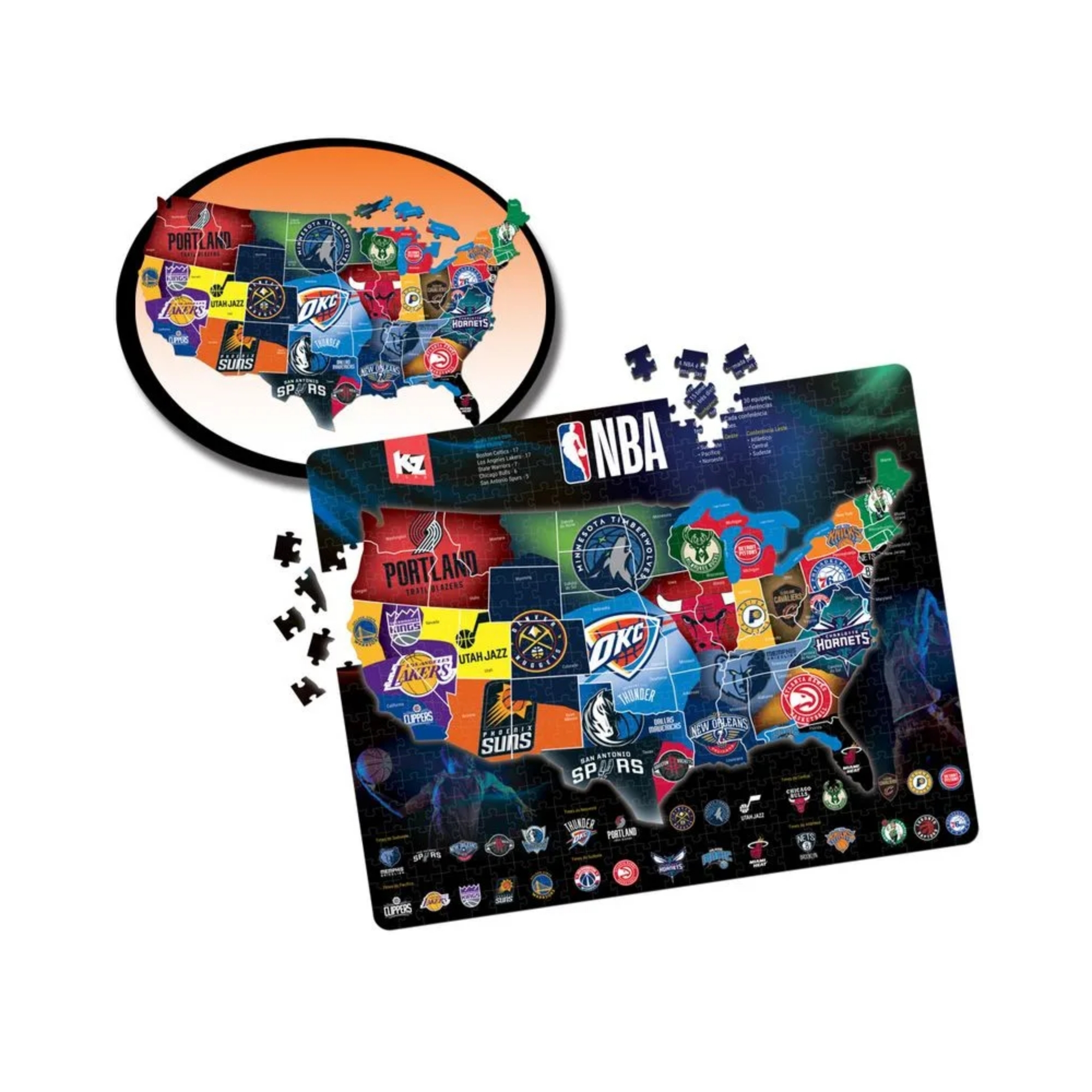 Brinquedo Puzzle Play 500 Peças Nba Basquete Quebra Cabeça ELKA - 1259
