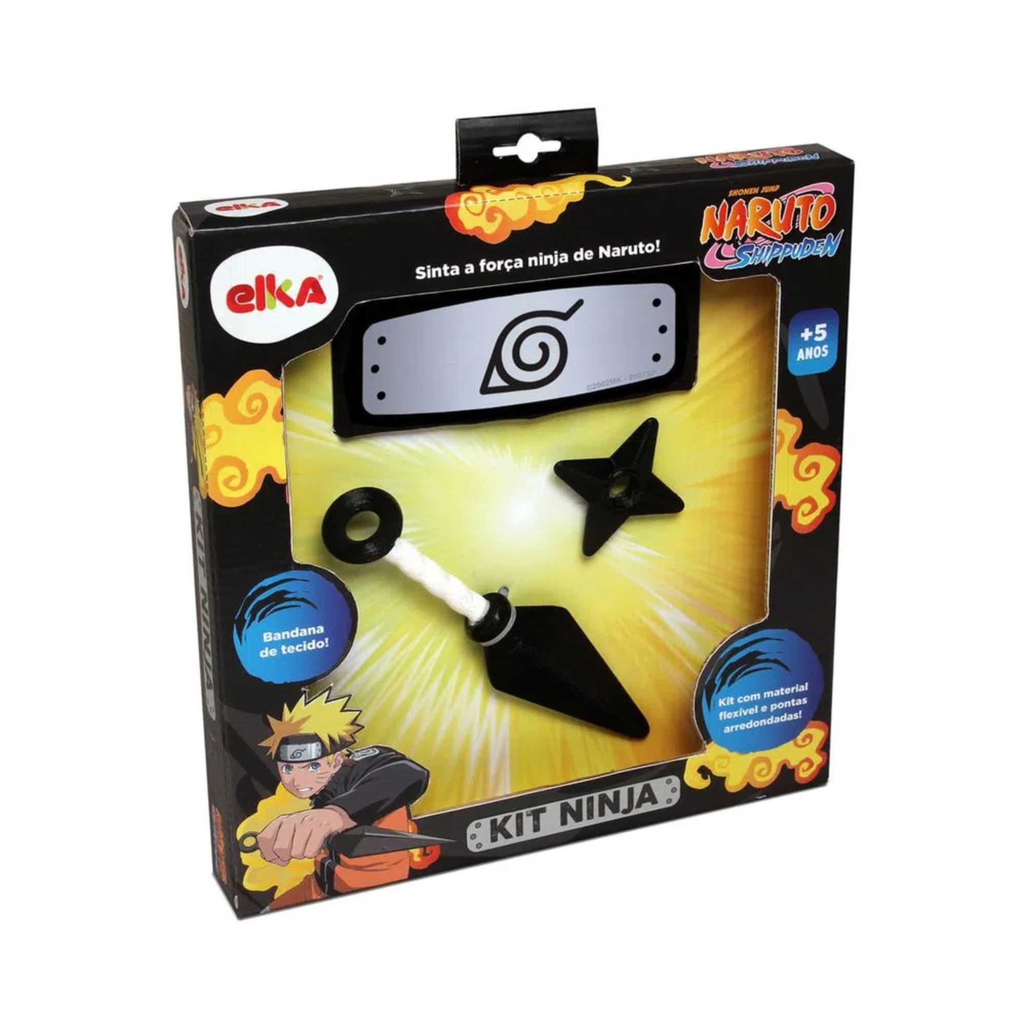 Brinquedo Kit Ninja - Naruto Shippuden Elka Bandana Kunai Shuriken Original - 1188