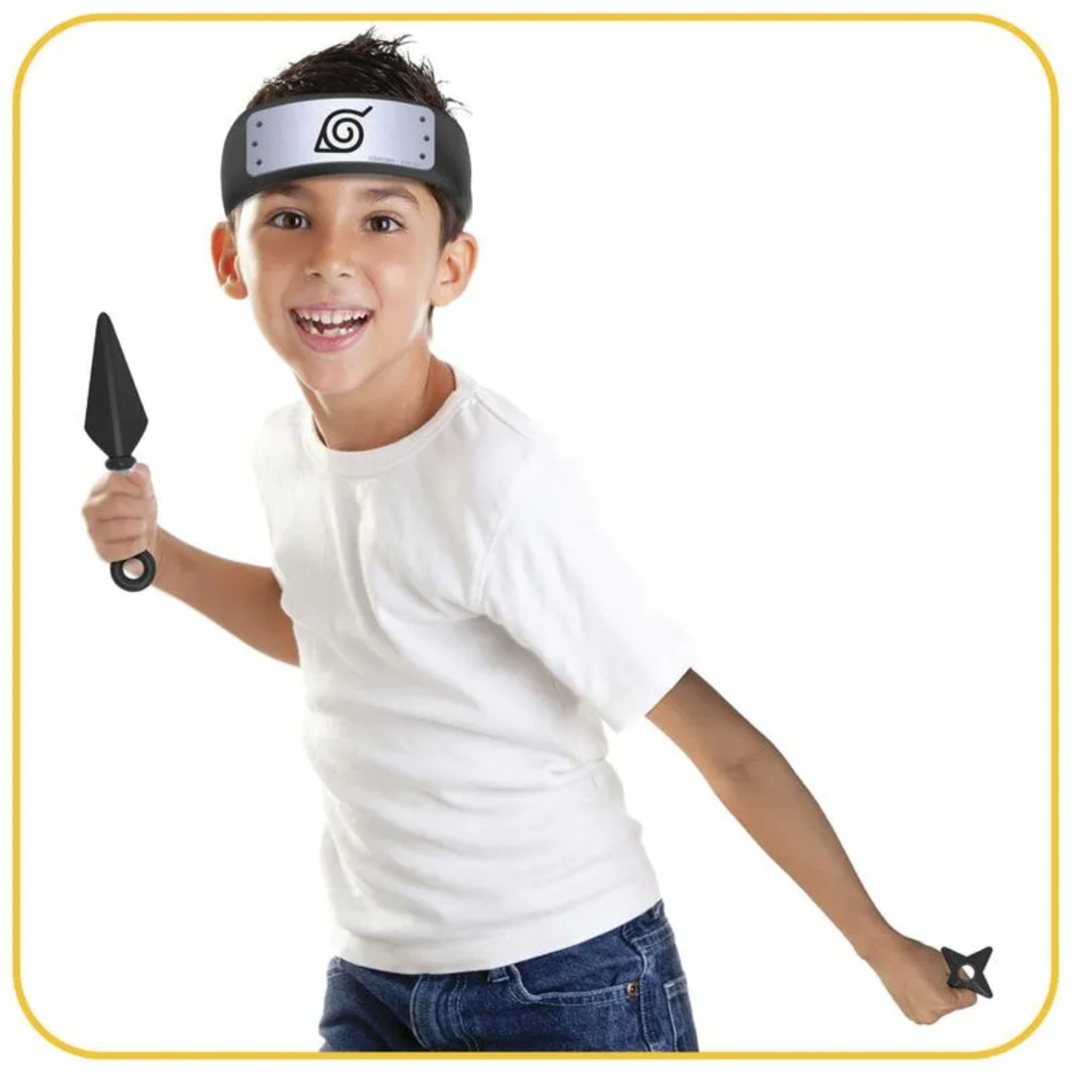 Brinquedo Kit Ninja - Naruto Shippuden Elka Bandana Kunai Shuriken Original - 1188