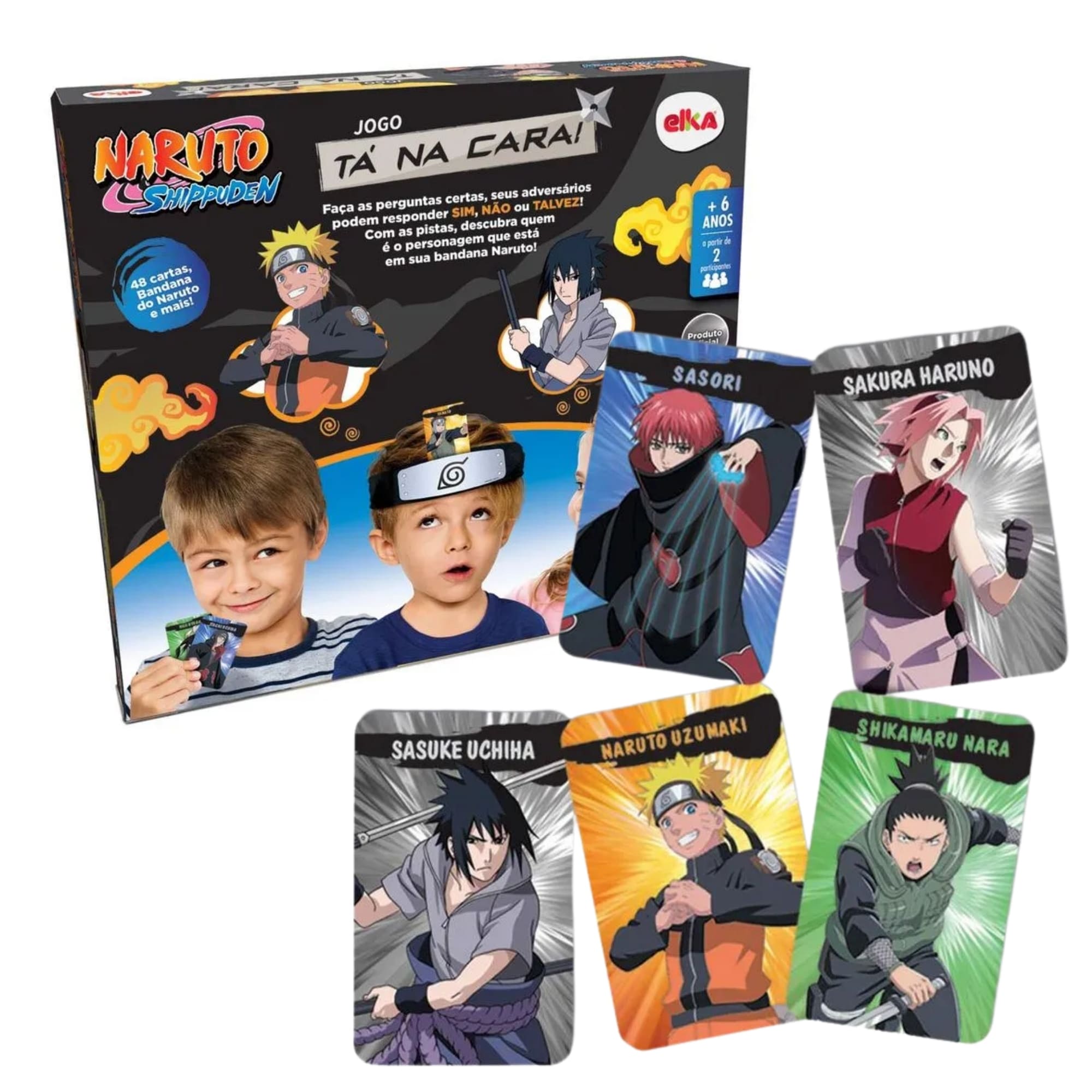 Jogo Tá na Cara Naruto Shippuden com Bandana – Infantil 6+ Anos Elka 1220
