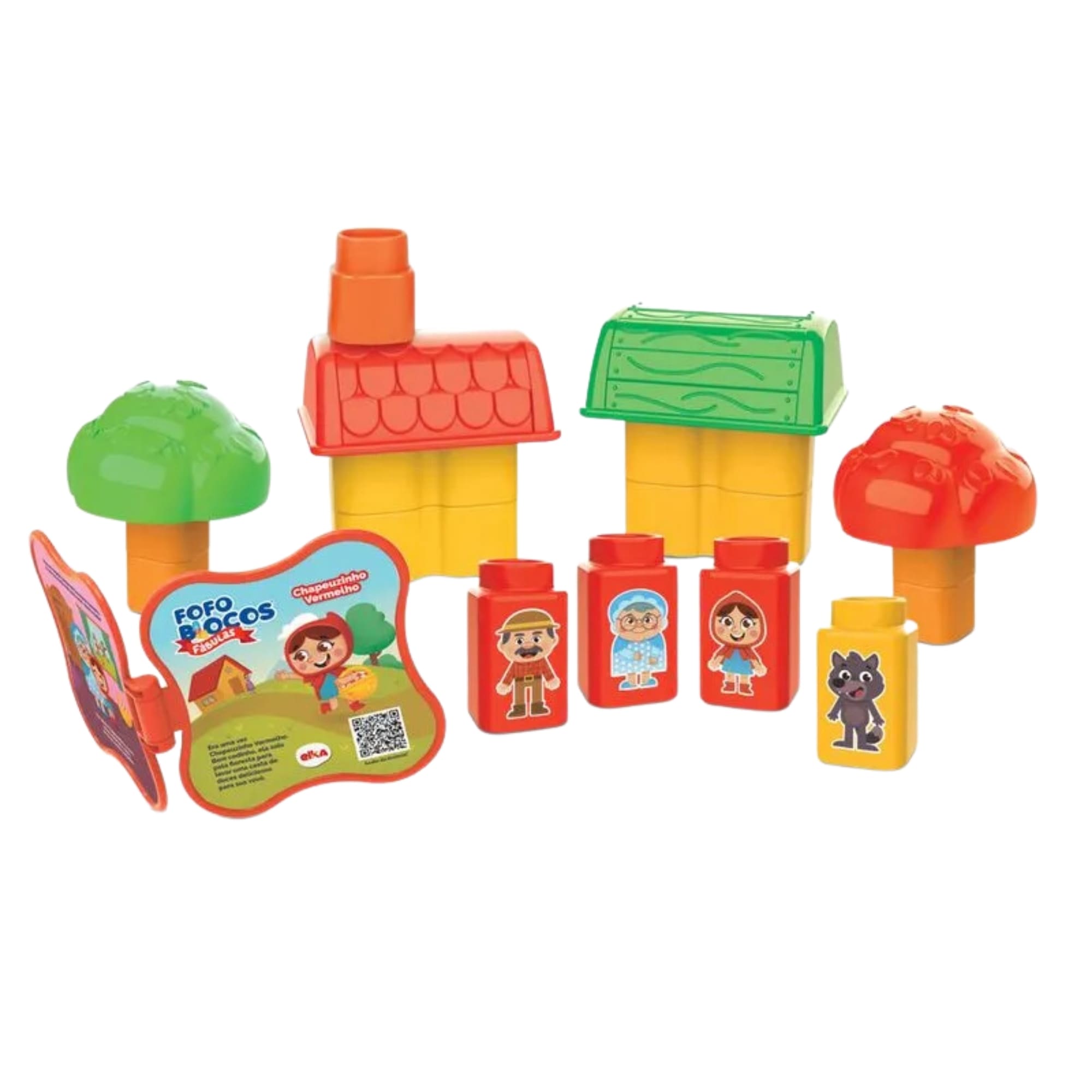 Brinquedo de Montar Fofo Blocos Fábulas 18 peças Chapeuzinho Vermelho Elka - 1248