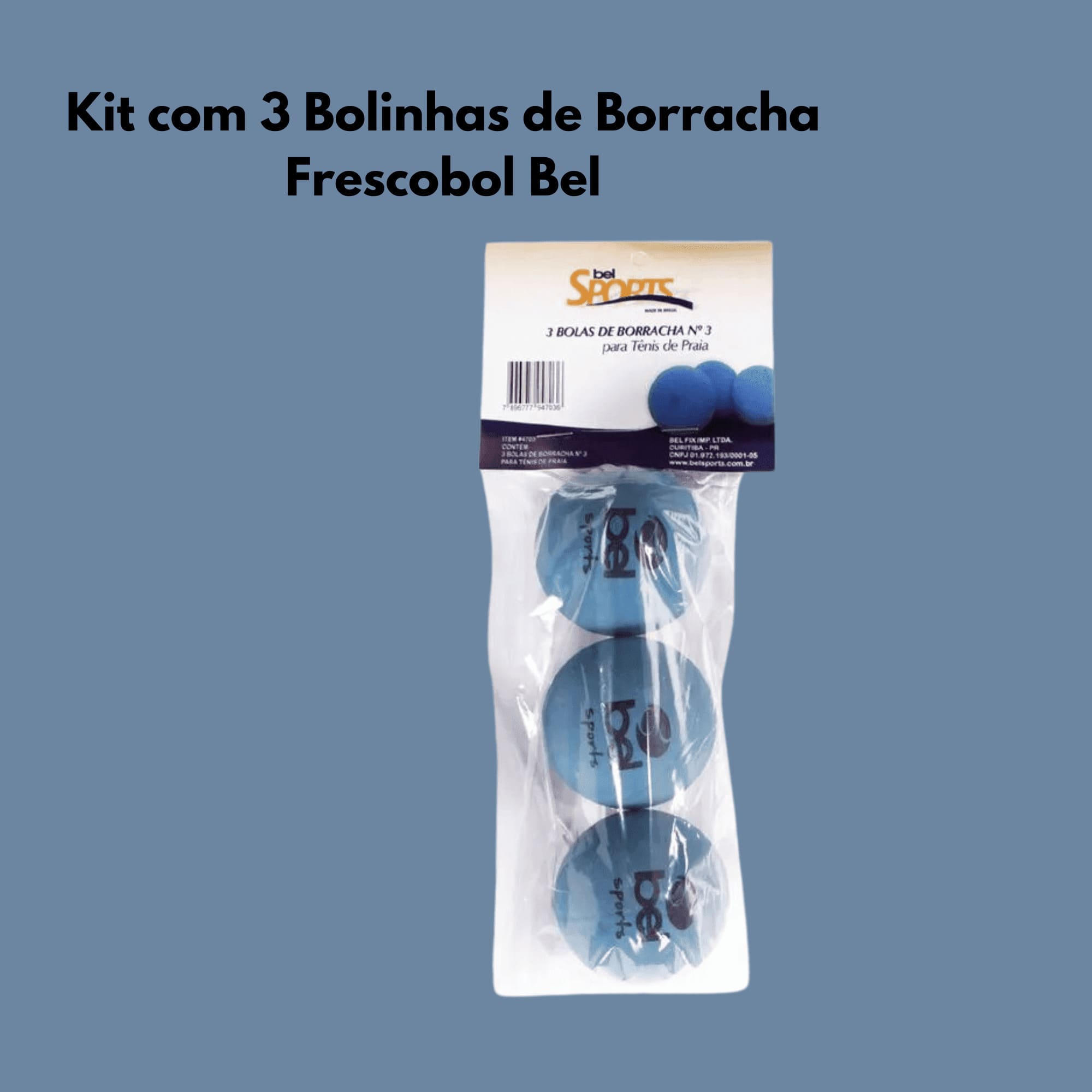 3 bolinhas de borracha para Frescobol Jogo de Praia BEL 470300