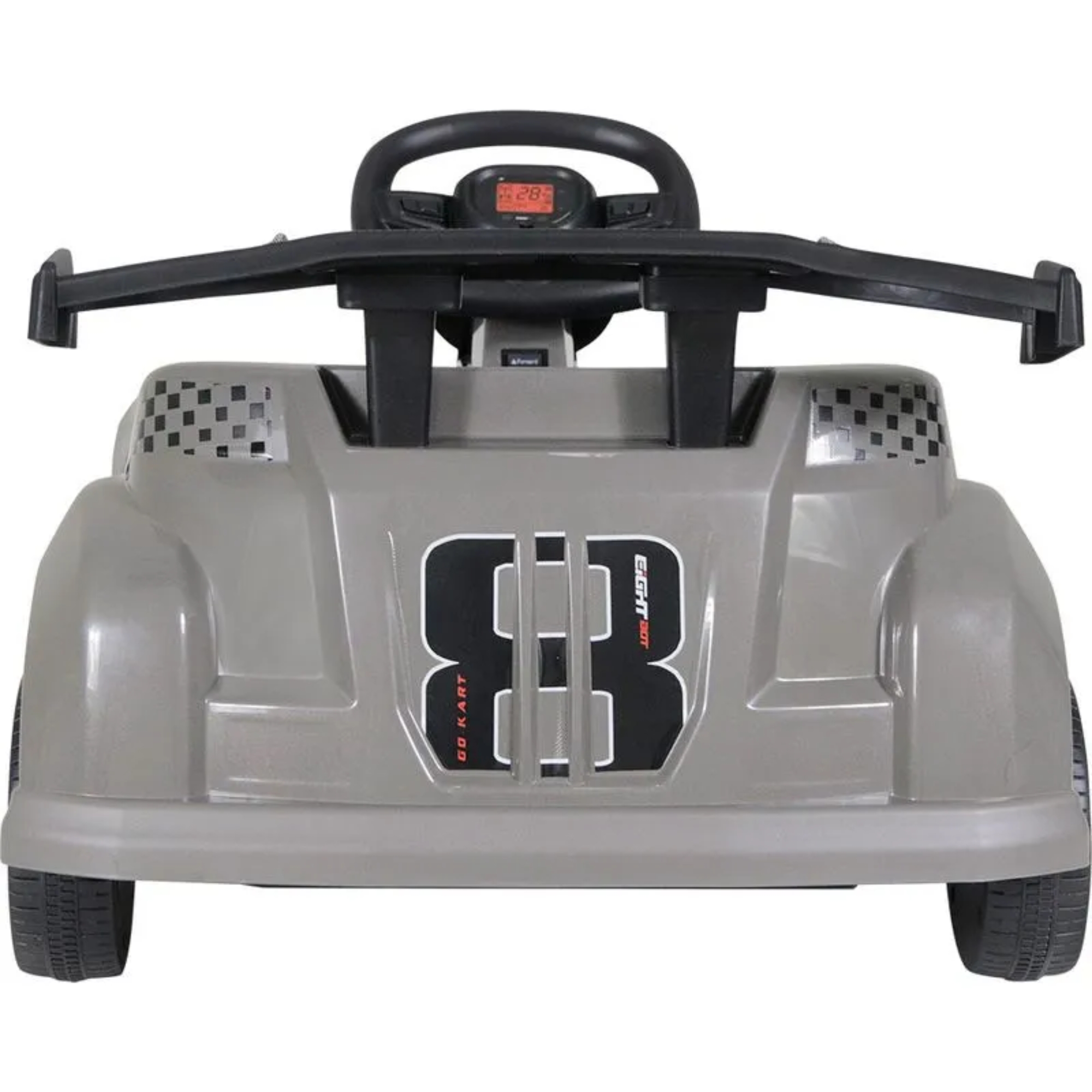 Kart Elétrico Infantil 6V Cinza Mini Bel Controle Som Carregador Até 30kg - 935908